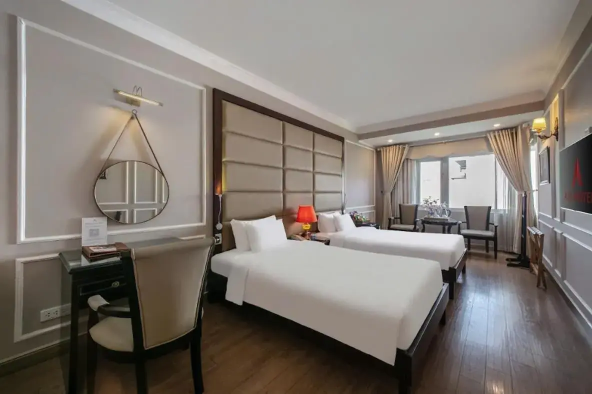 Deluxe Twin Room in A25 Hotel - 23 Quán Thánh Deluxe Twin Room in A25 Hotel - 23 Quán Thánh