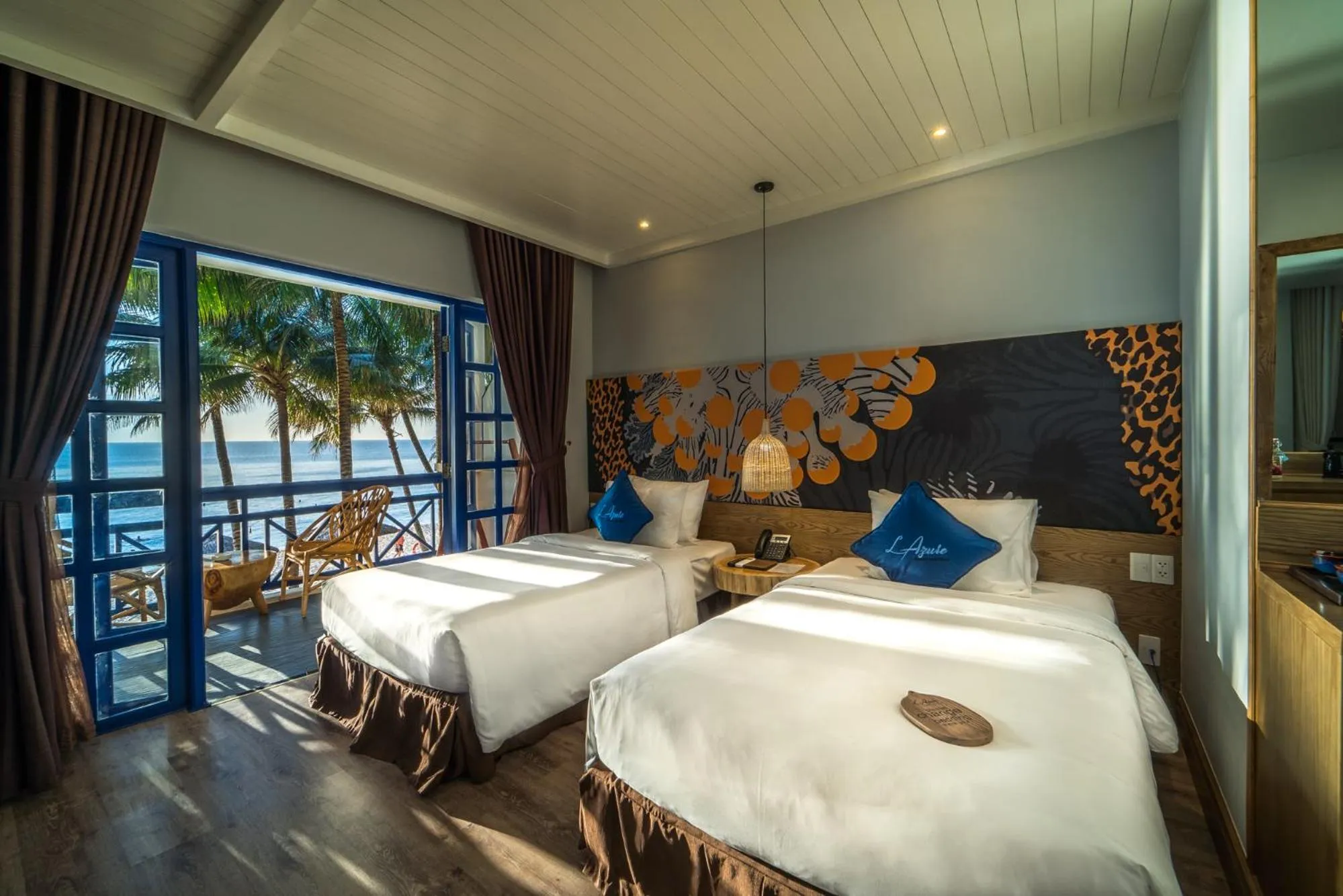Bed in L'Azure Resort and Spa