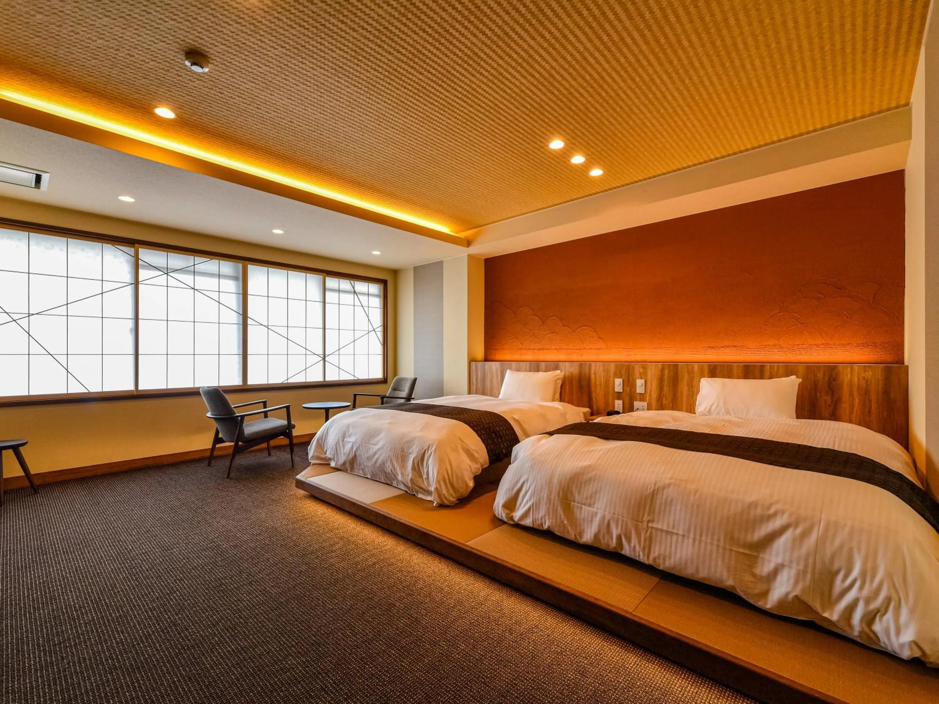 Bed in Hokuriku Fukui Awara Onsen Mimatsu