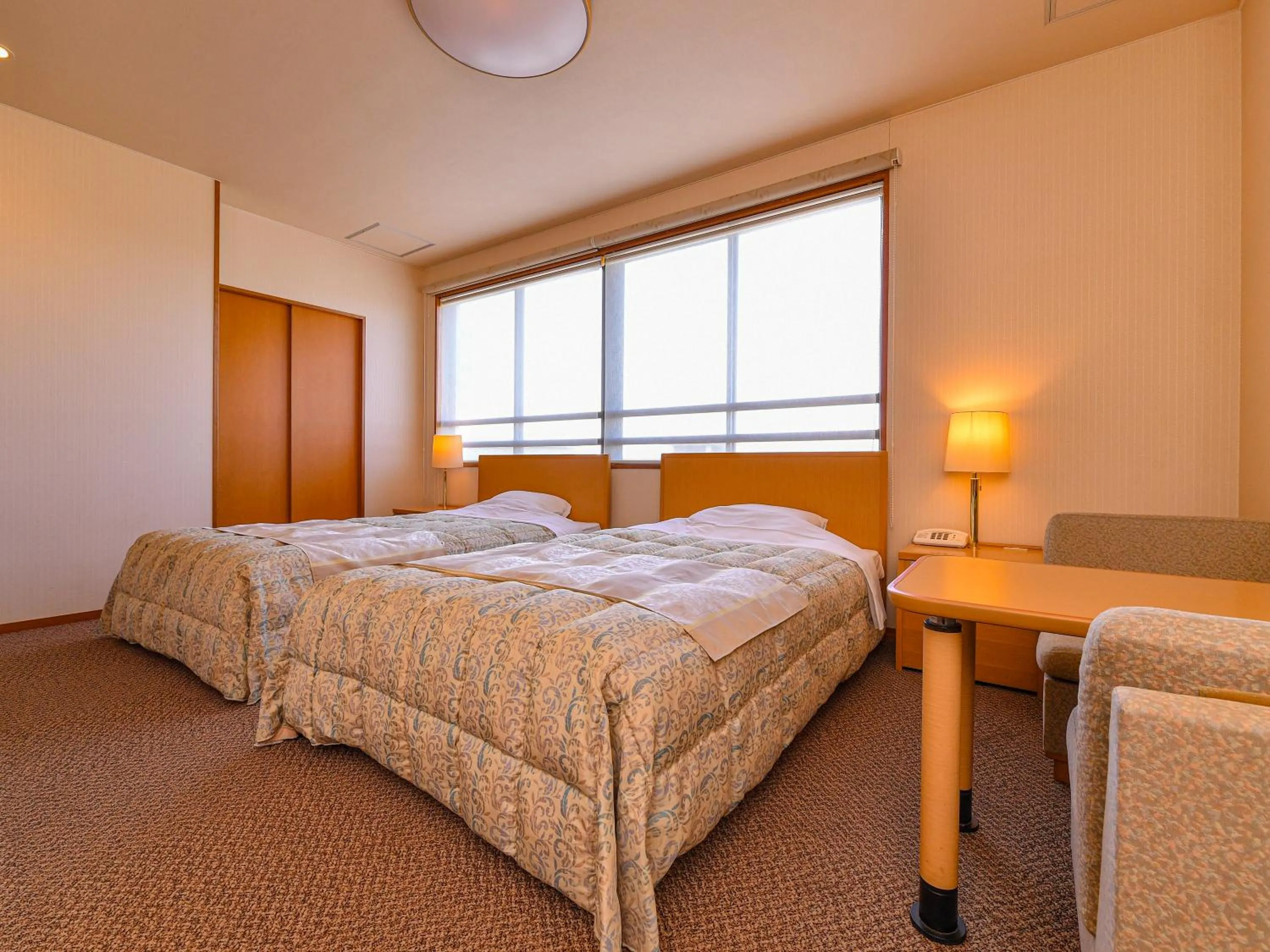 Bed in Hokuriku Fukui Awara Onsen Mimatsu