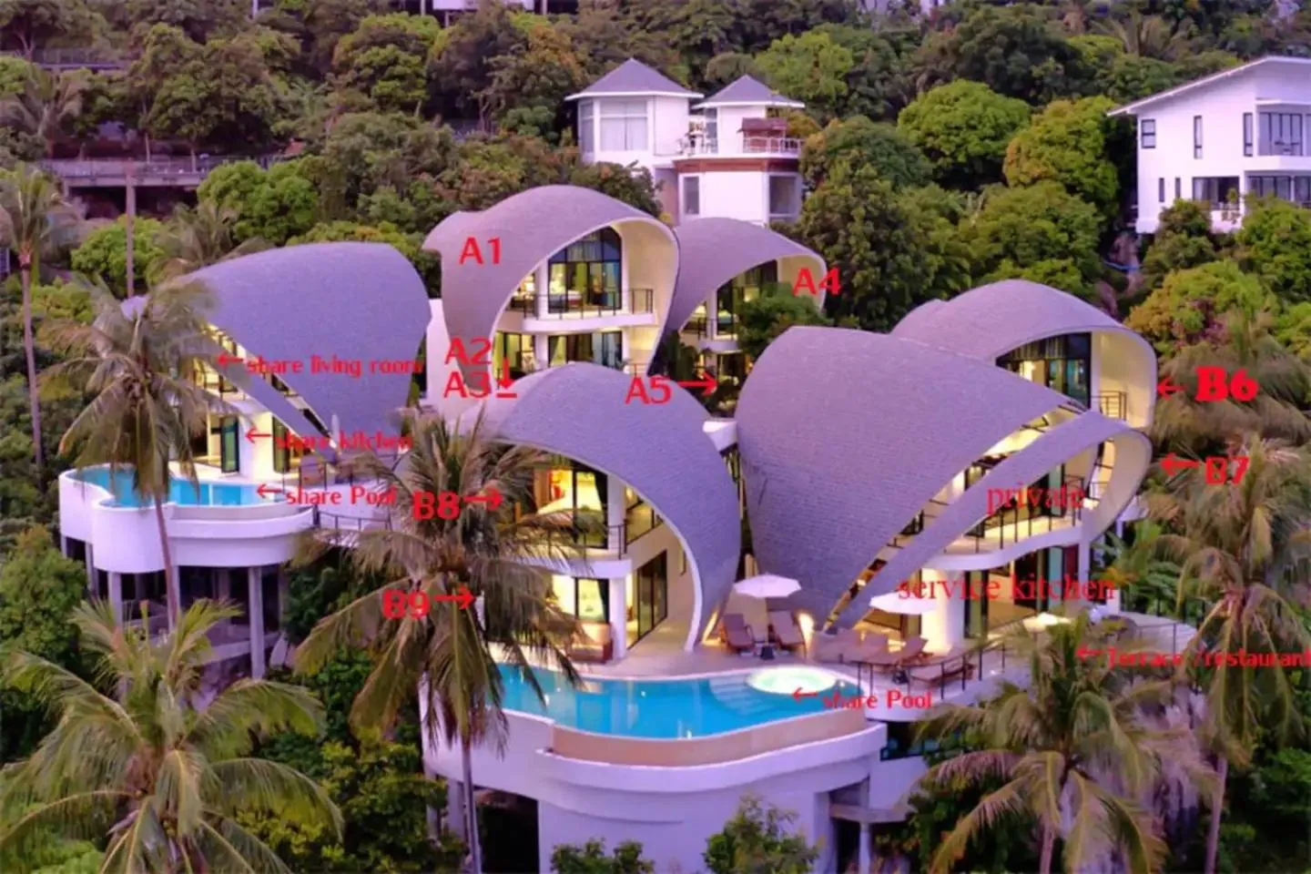 Property building in Villa The Spot Koh Samui