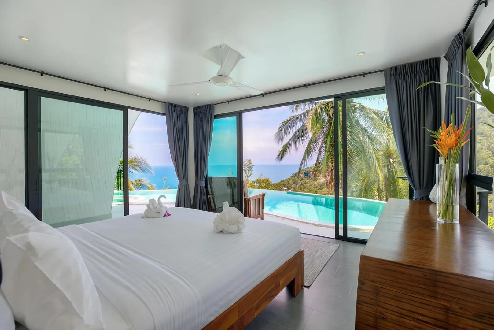 Double Room with Pool View in Villa The Spot Koh Samui