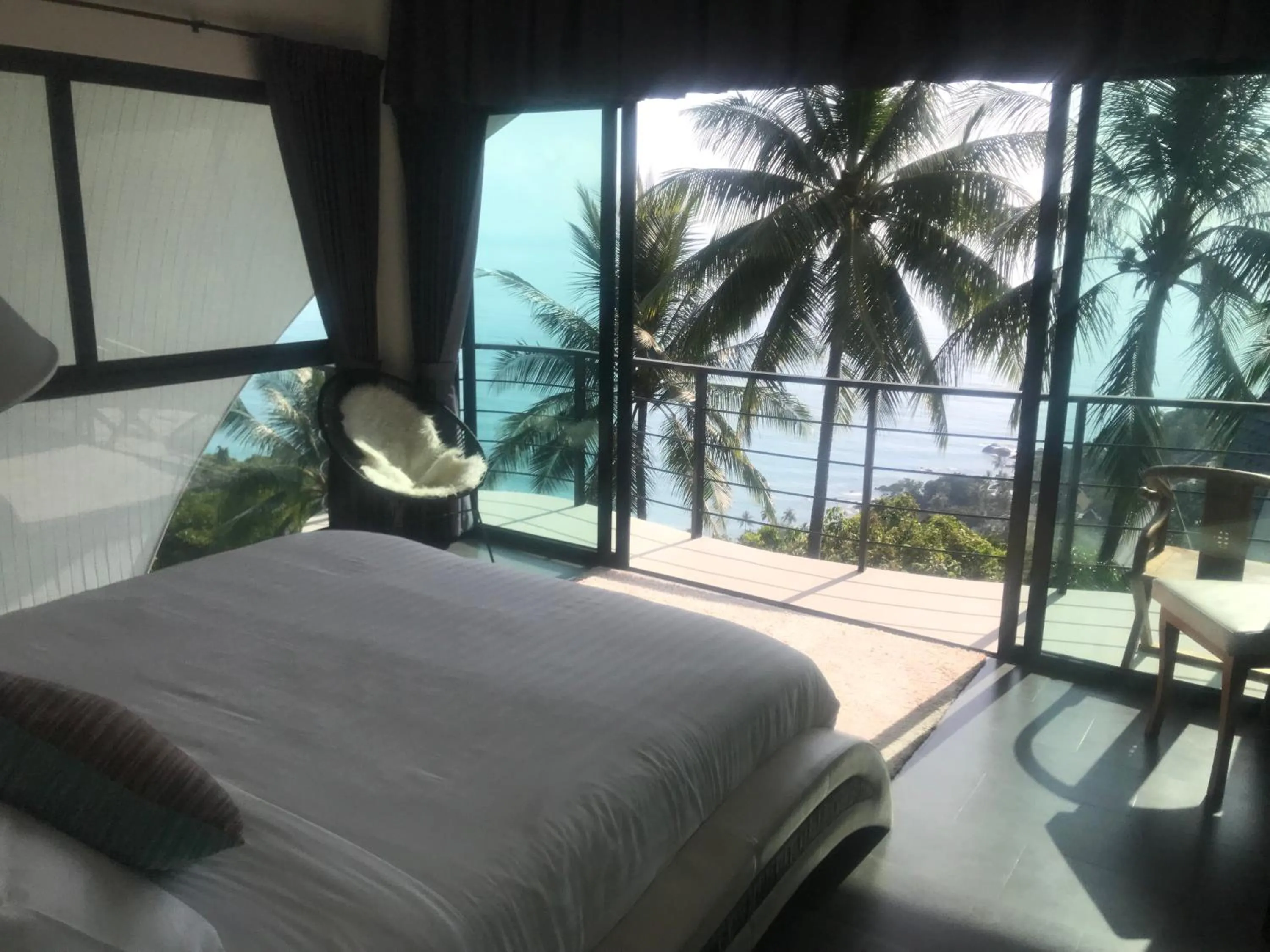 View (from property/room), Bed in Villa The Spot Koh Samui
