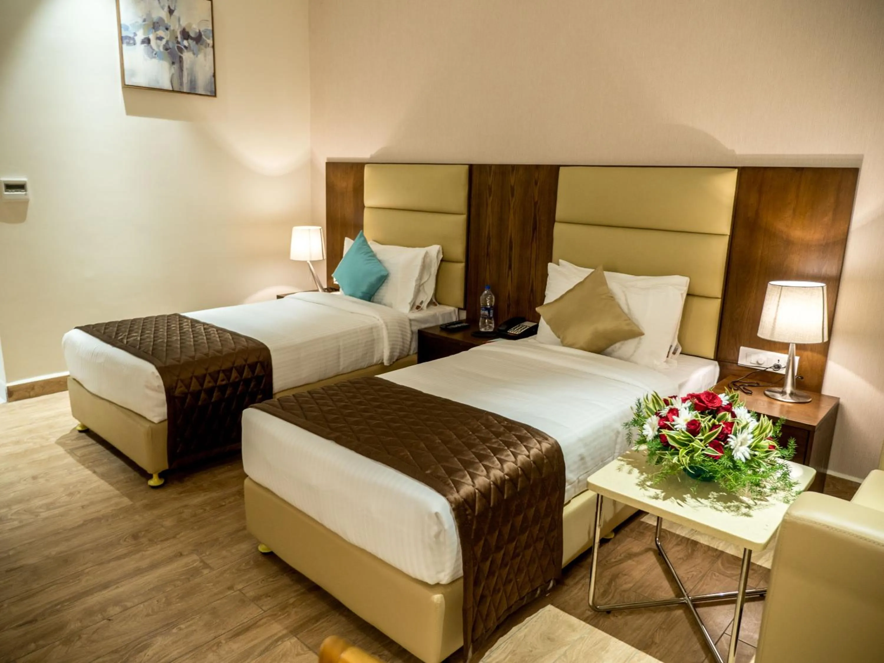 Bedroom, Bed in Grand Ashok