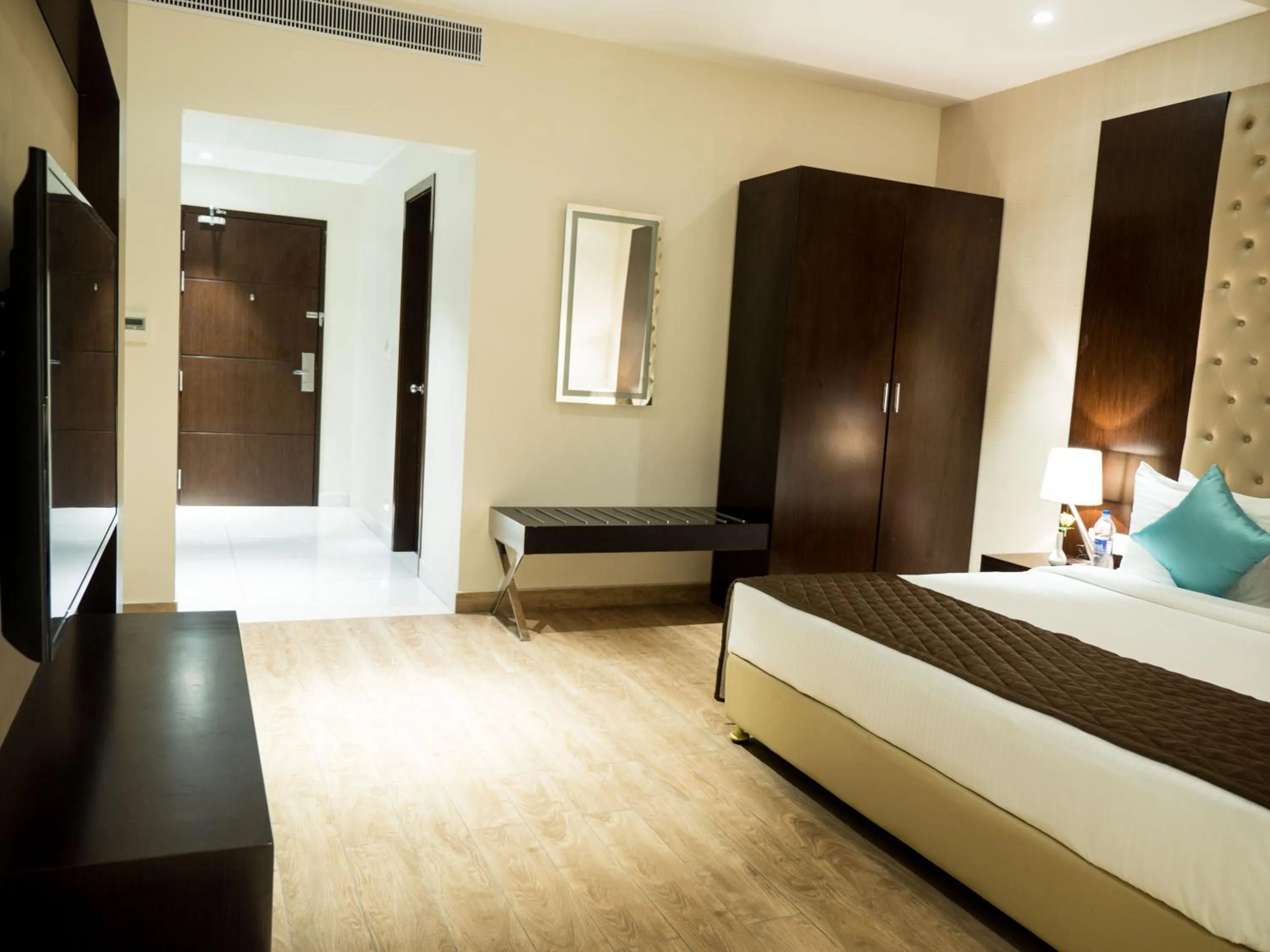 Bedroom, Bed in Grand Ashok