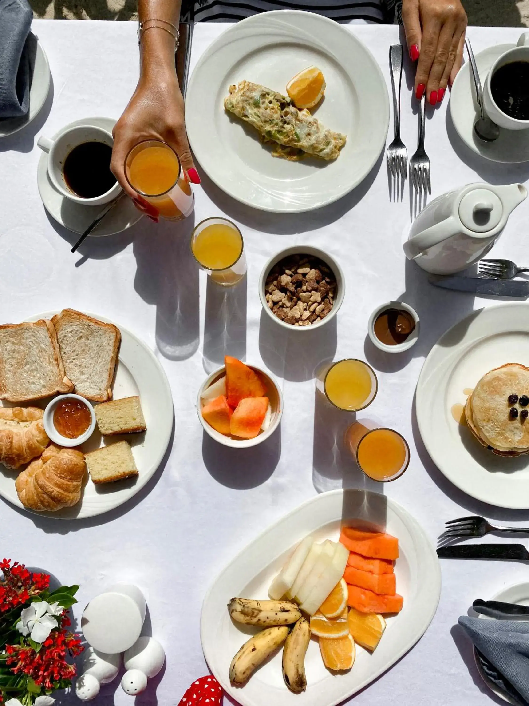 Breakfast in La Digue Island Lodge Breakfast in La Digue Island Lodge