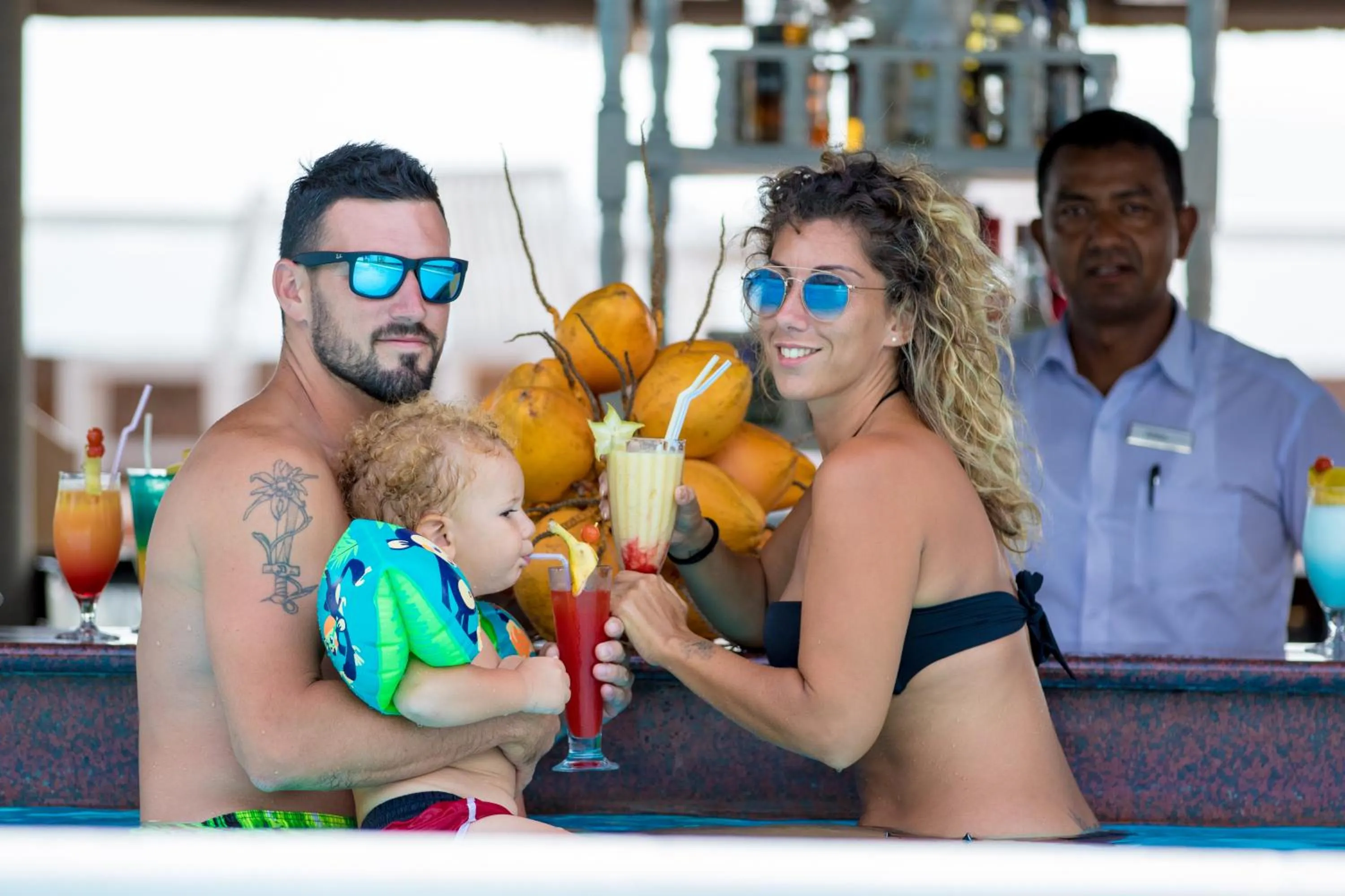 People in La Digue Island Lodge