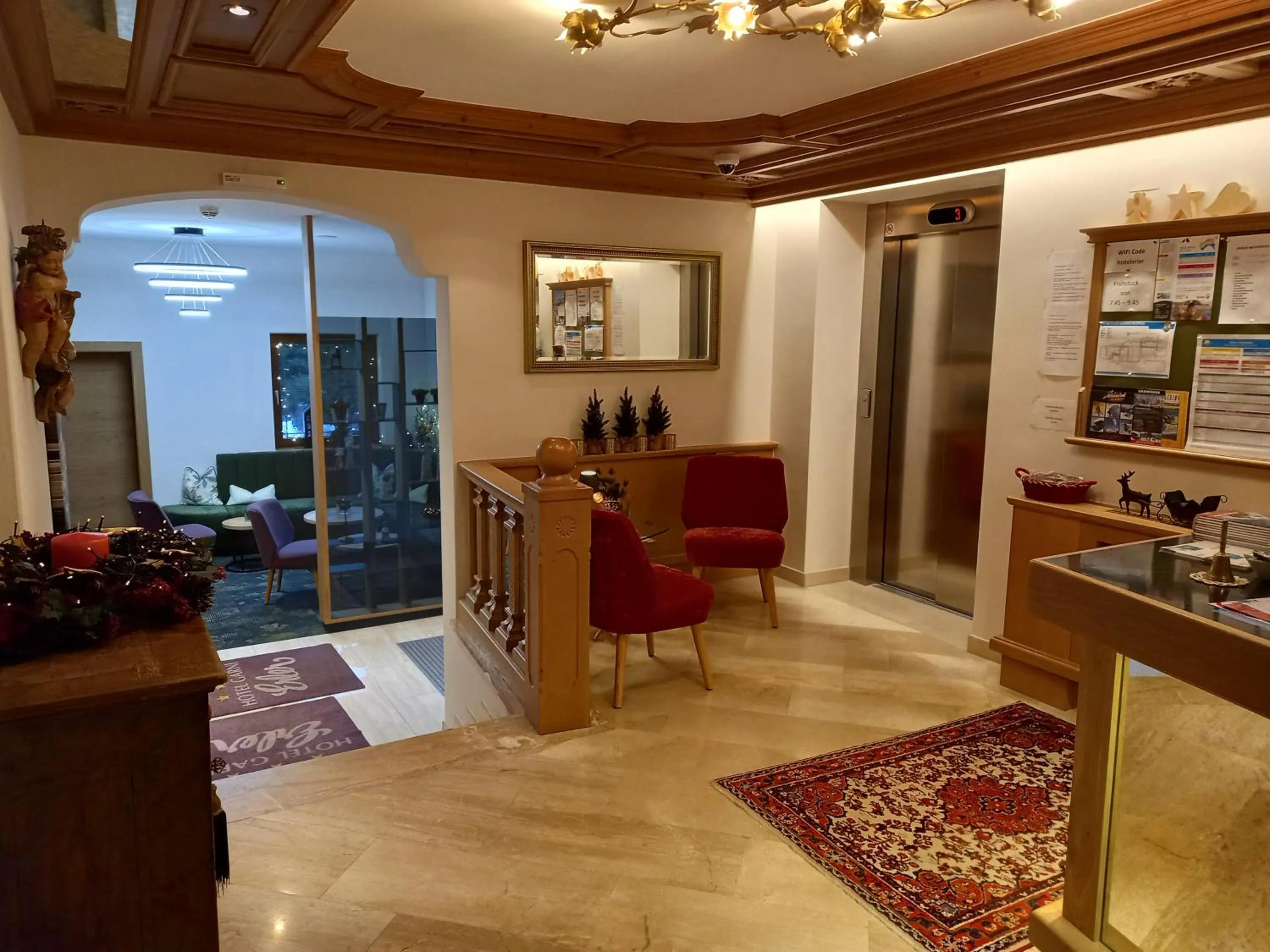 Lobby or reception in Hotel Garni Erler