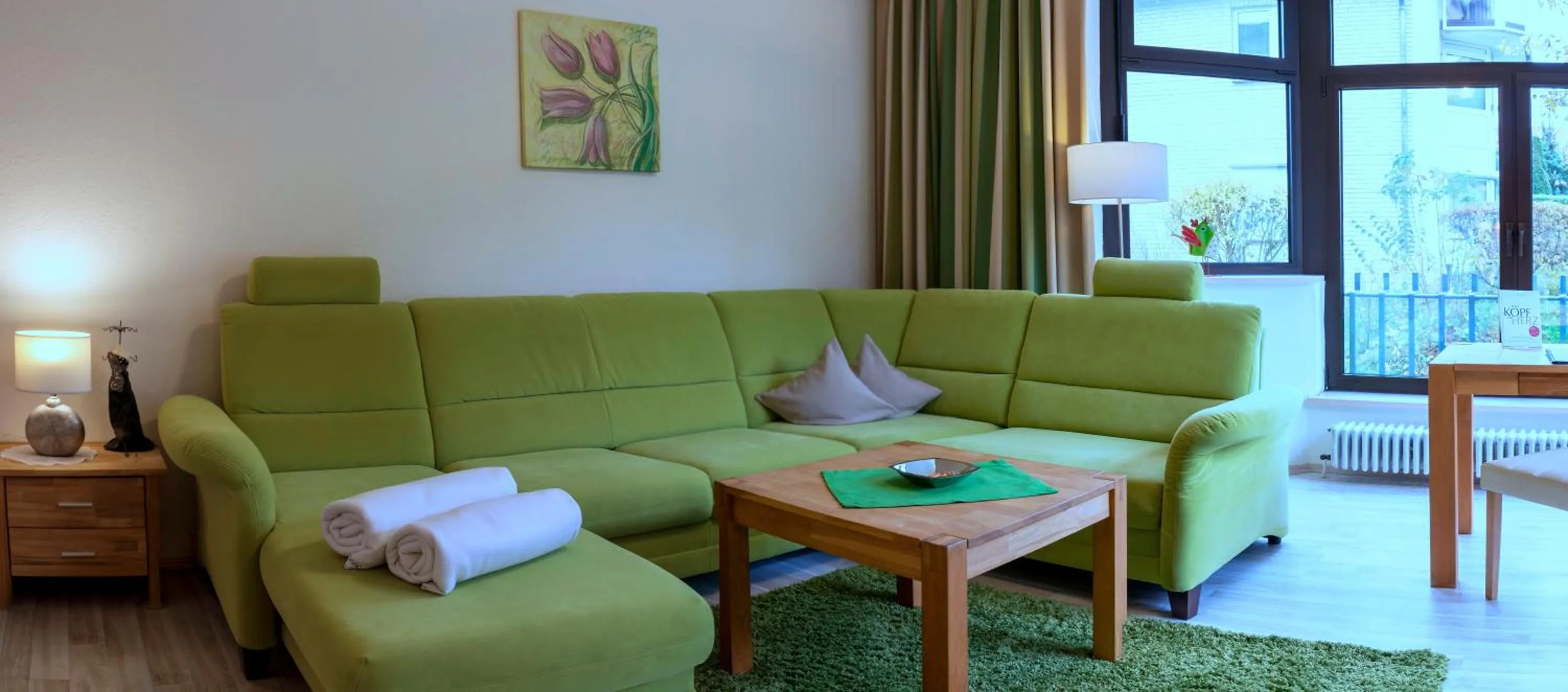 Living room in Haus Roseneck mit gratis Zugang zur Jod-Sole-Therme