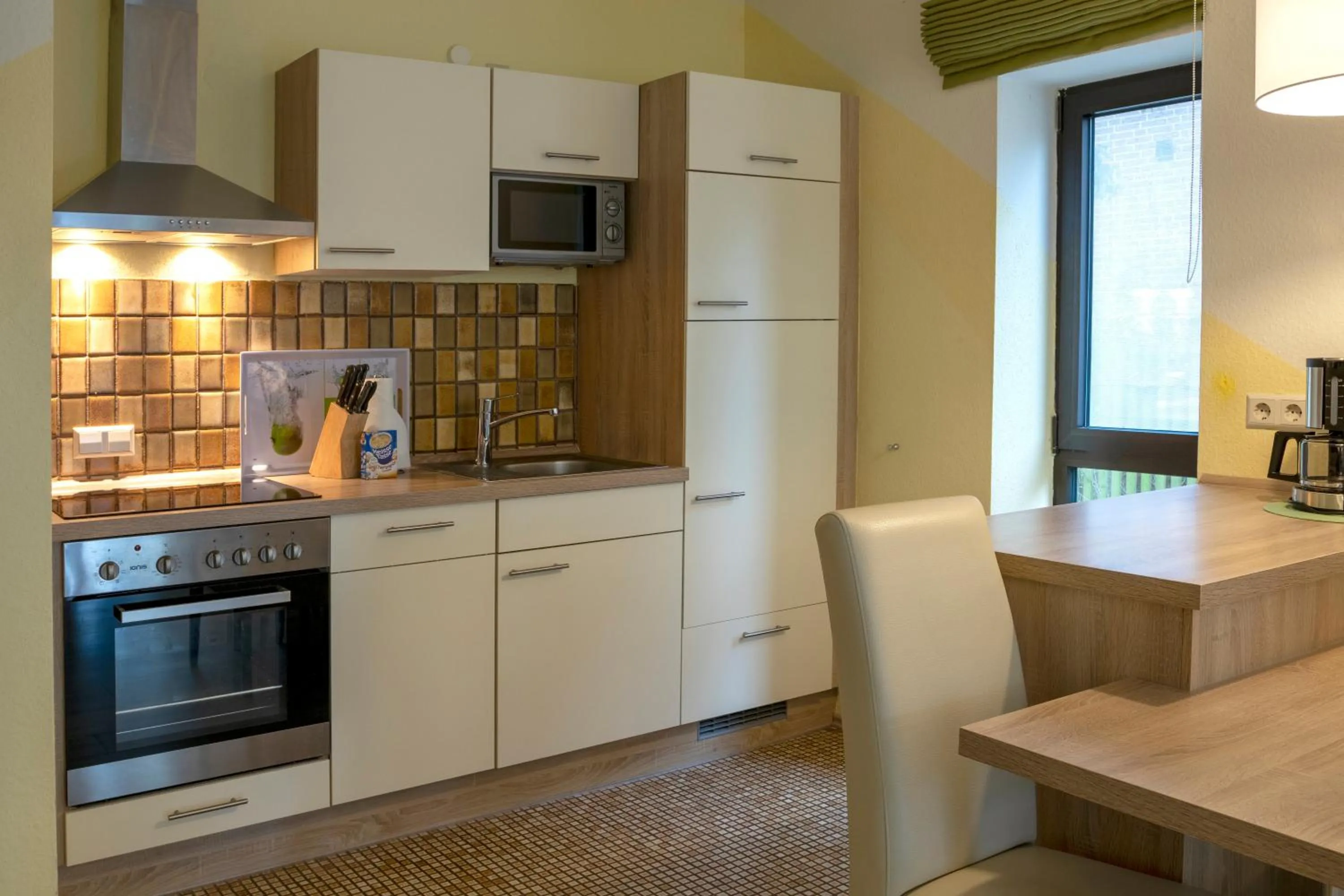 kitchen in Haus Roseneck mit gratis Zugang zur Jod-Sole-Therme
