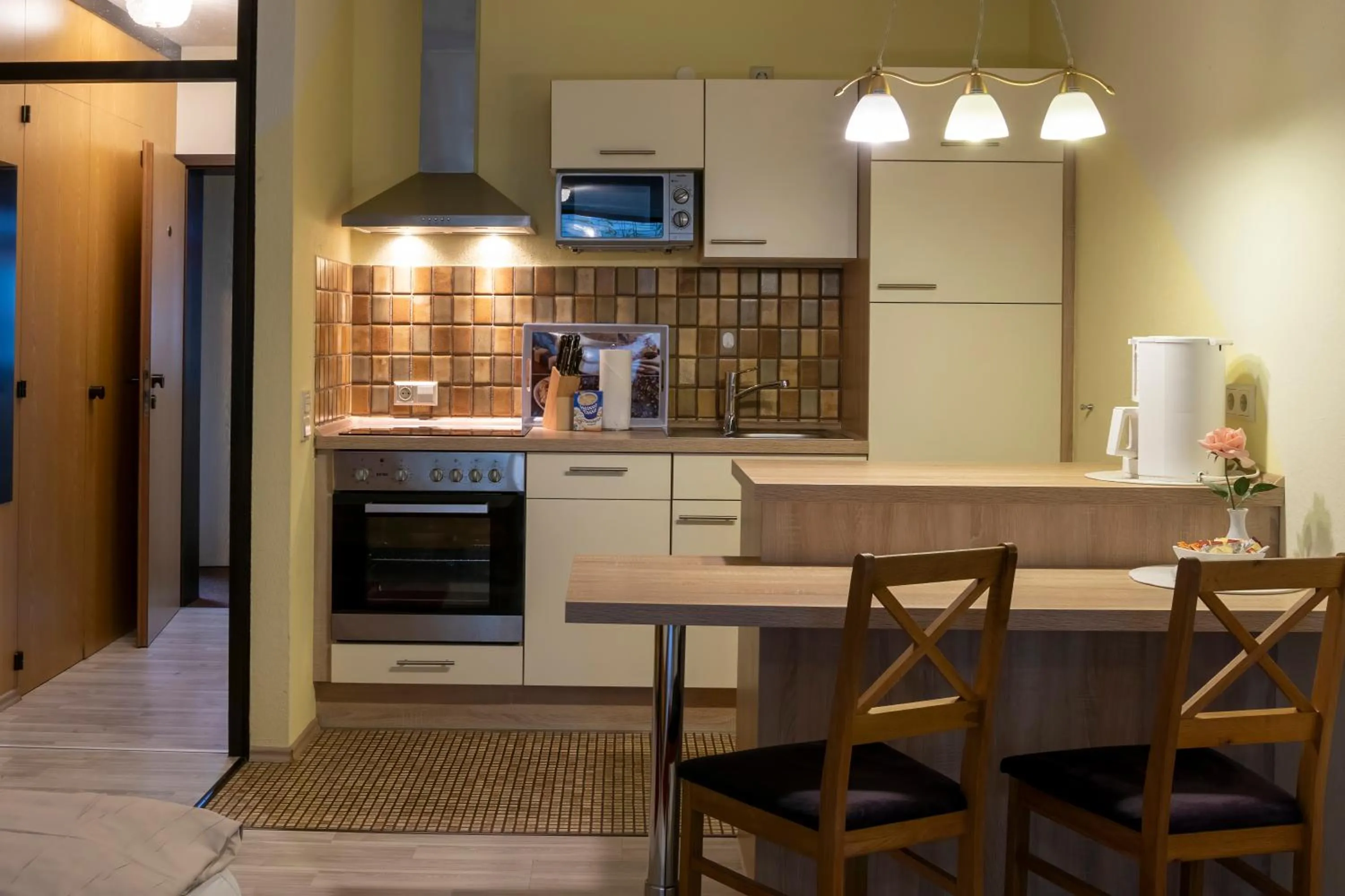 kitchen in Haus Roseneck mit gratis Zugang zur Jod-Sole-Therme