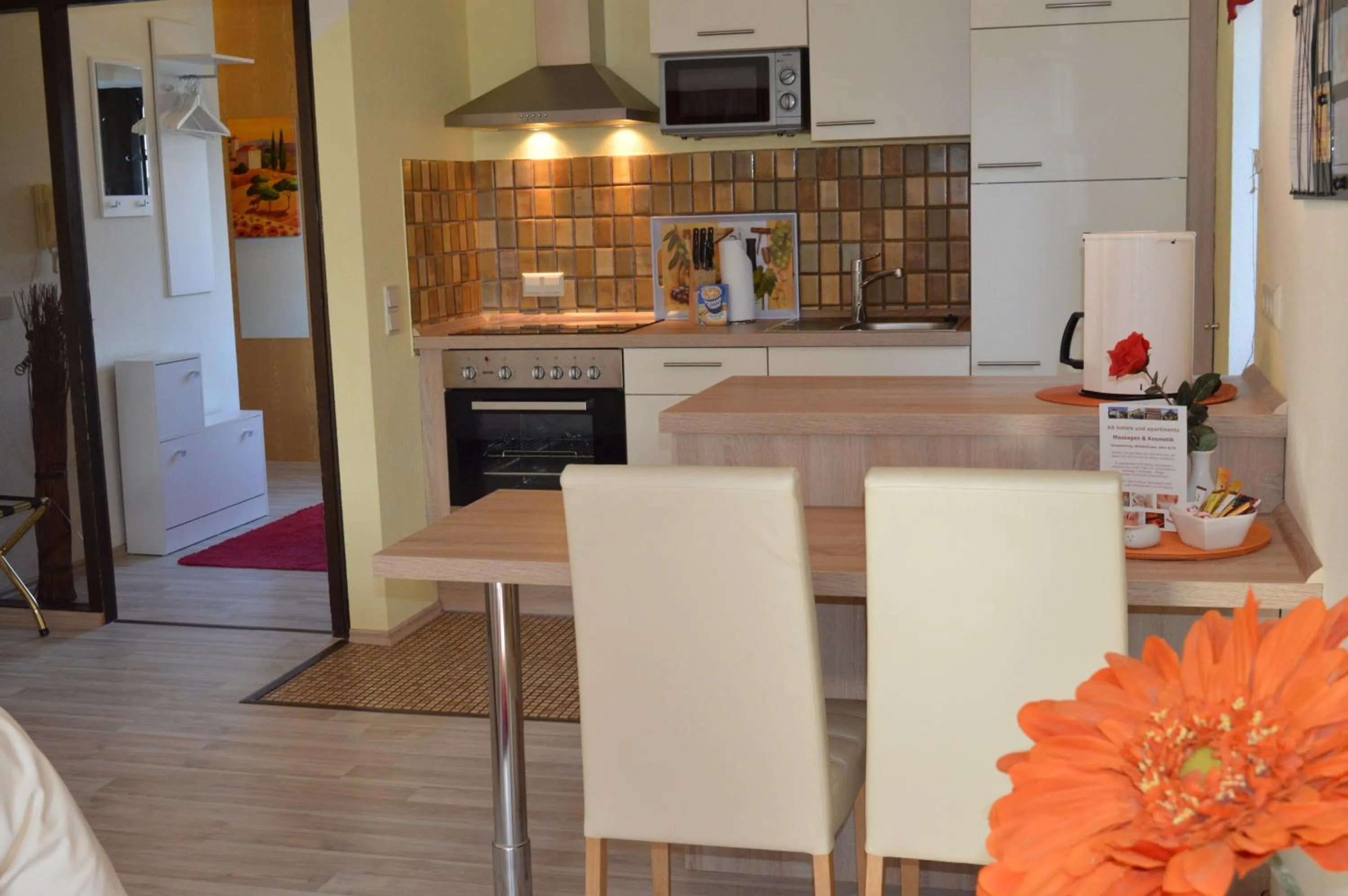 Kitchen or kitchenette in Haus Roseneck mit gratis Zugang zur Jod-Sole-Therme