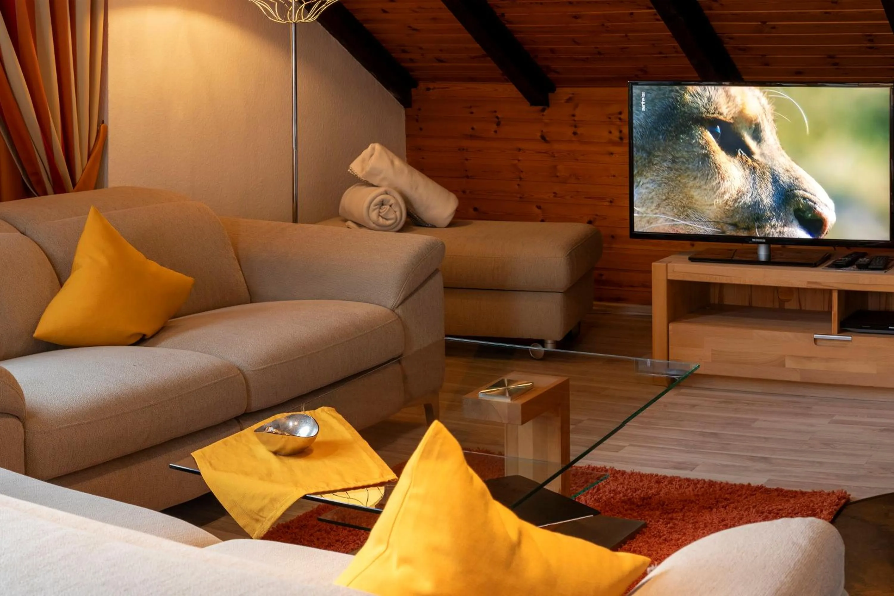 Living room in Haus Roseneck mit gratis Zugang zur Jod-Sole-Therme