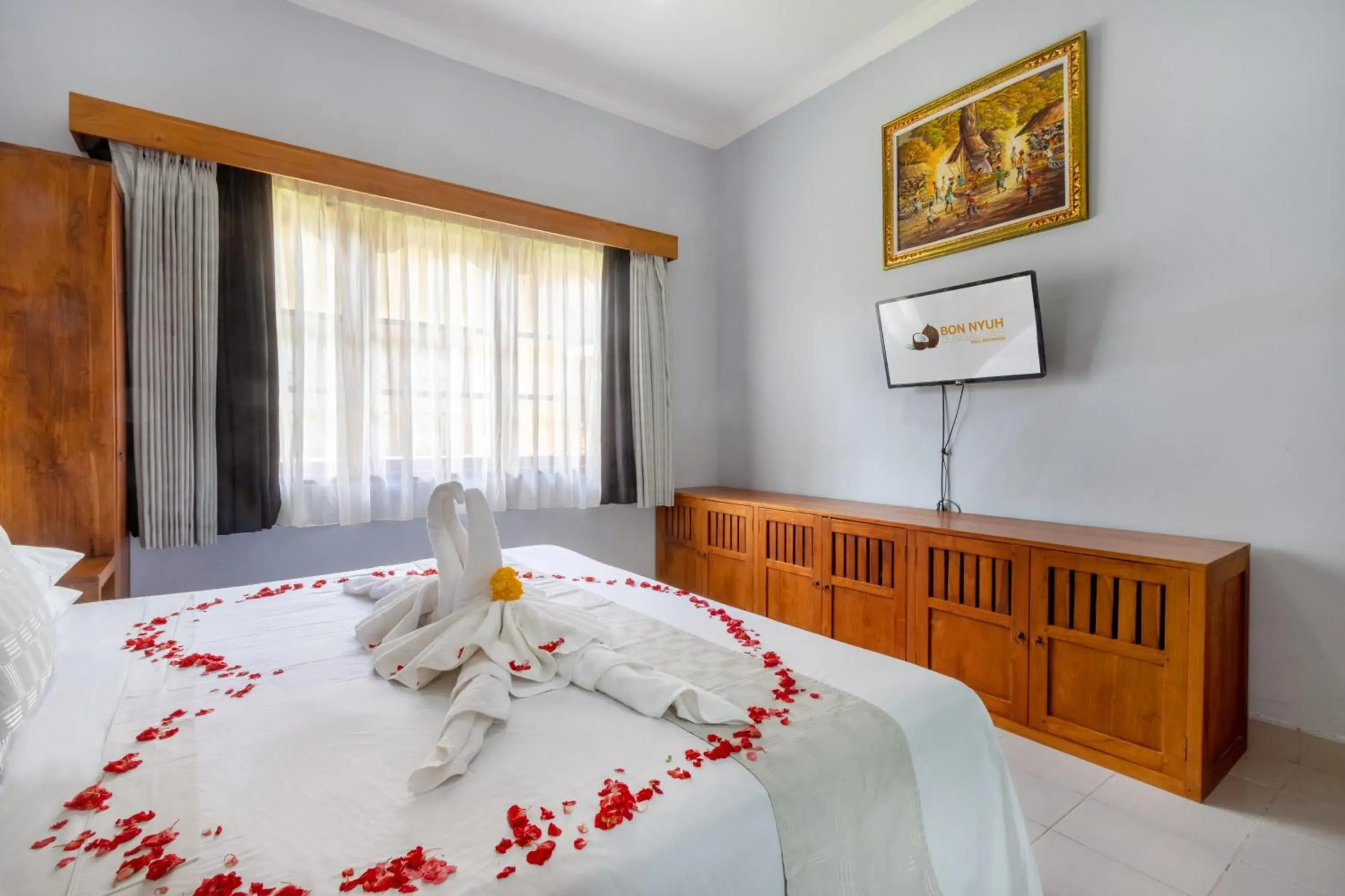 Bed in Bon Nyuh Bungalows Bed in Bon Nyuh Bungalows