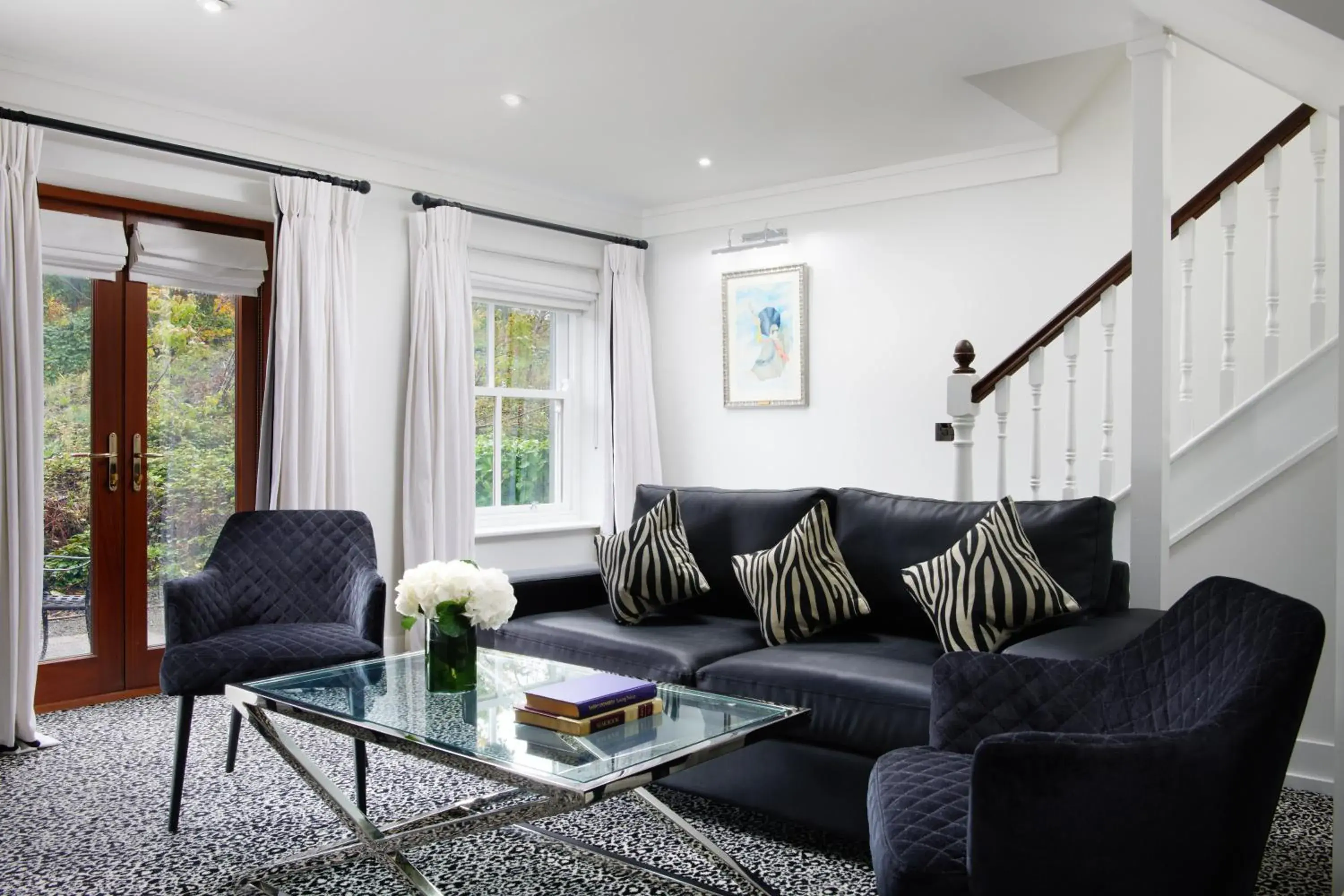 Living room in The Lodge at Ashford Castle Living room in The Lodge at Ashford Castle