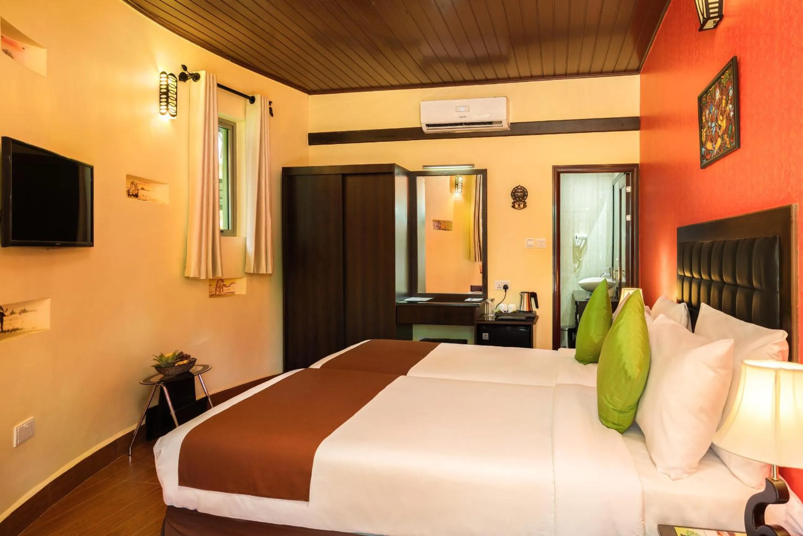 Bed in Fun Retreat Resort, Hotel and Ayurveda Spa