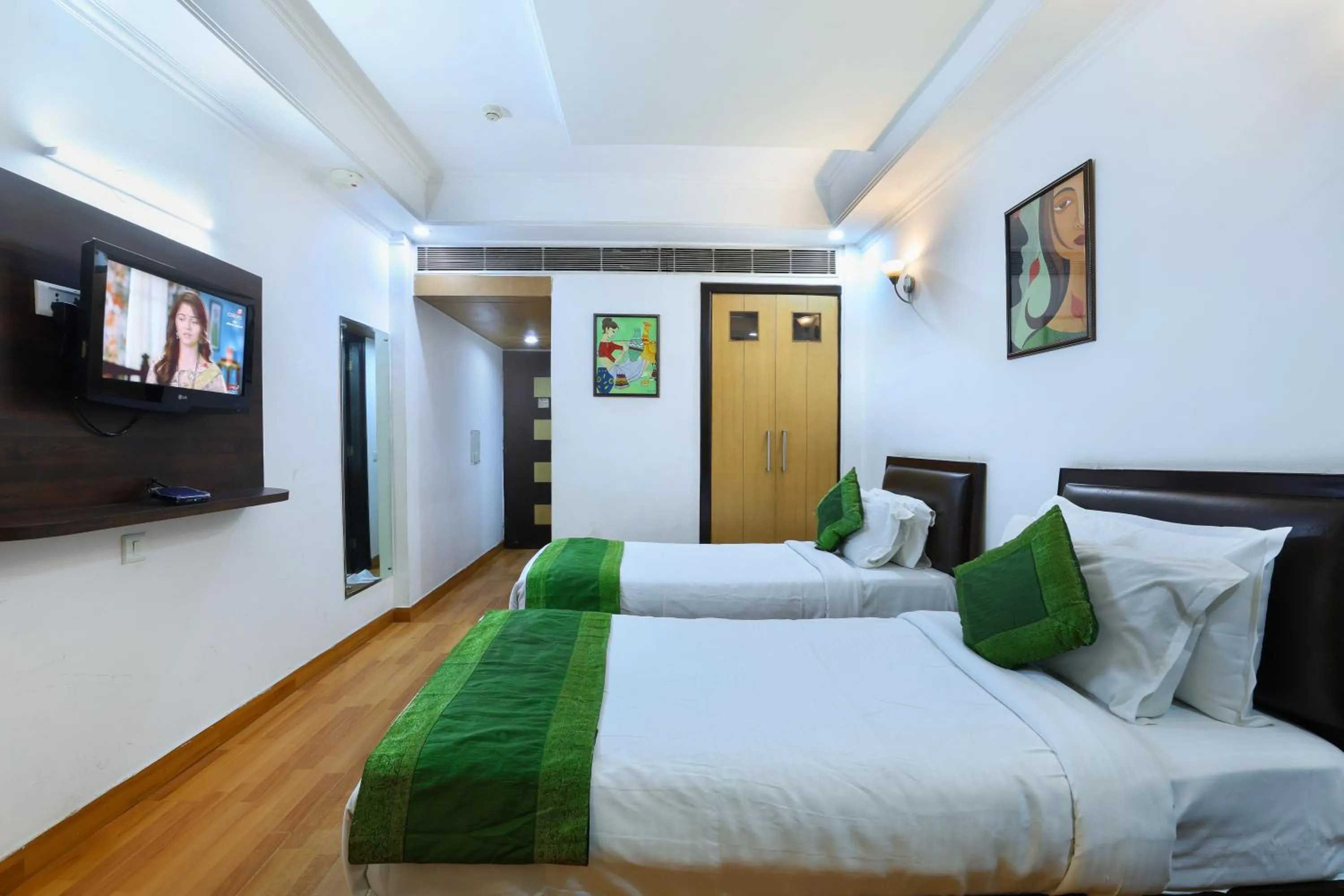 Bed in Airport Hotel Grand