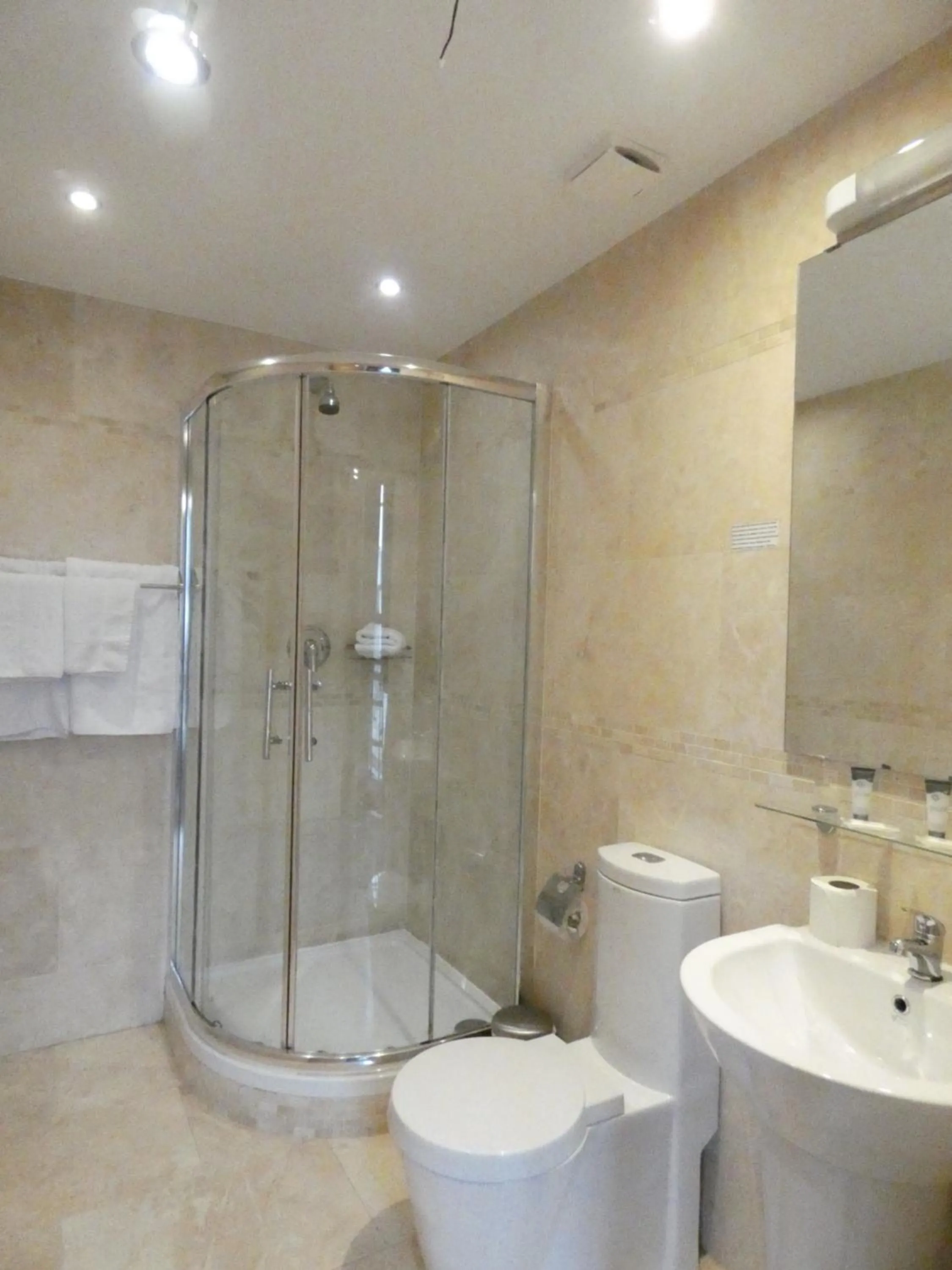 Shower in Jackson Court Hotel