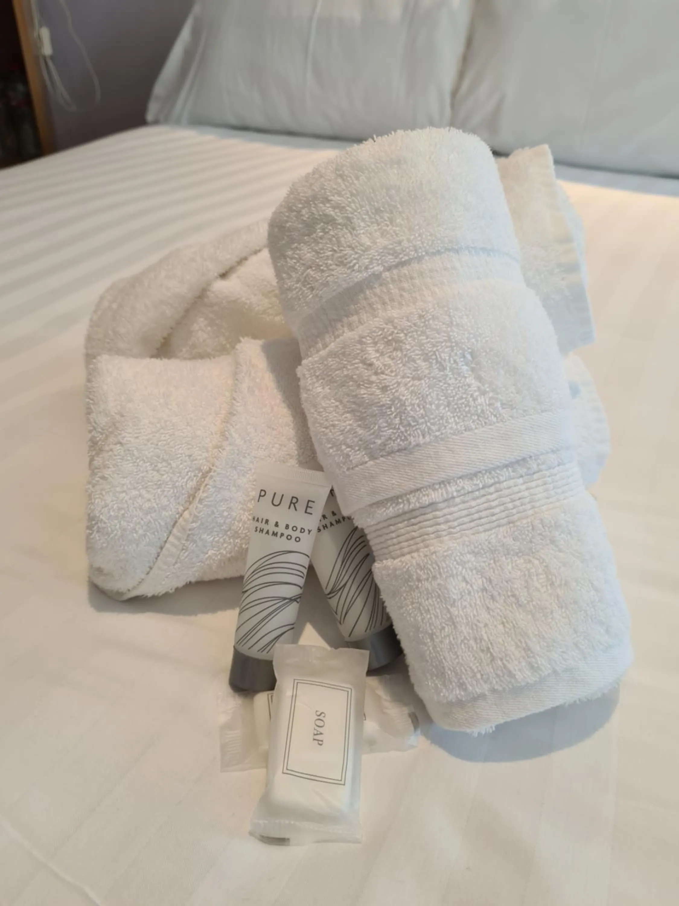 towels, Bed in Jackson Court Hotel