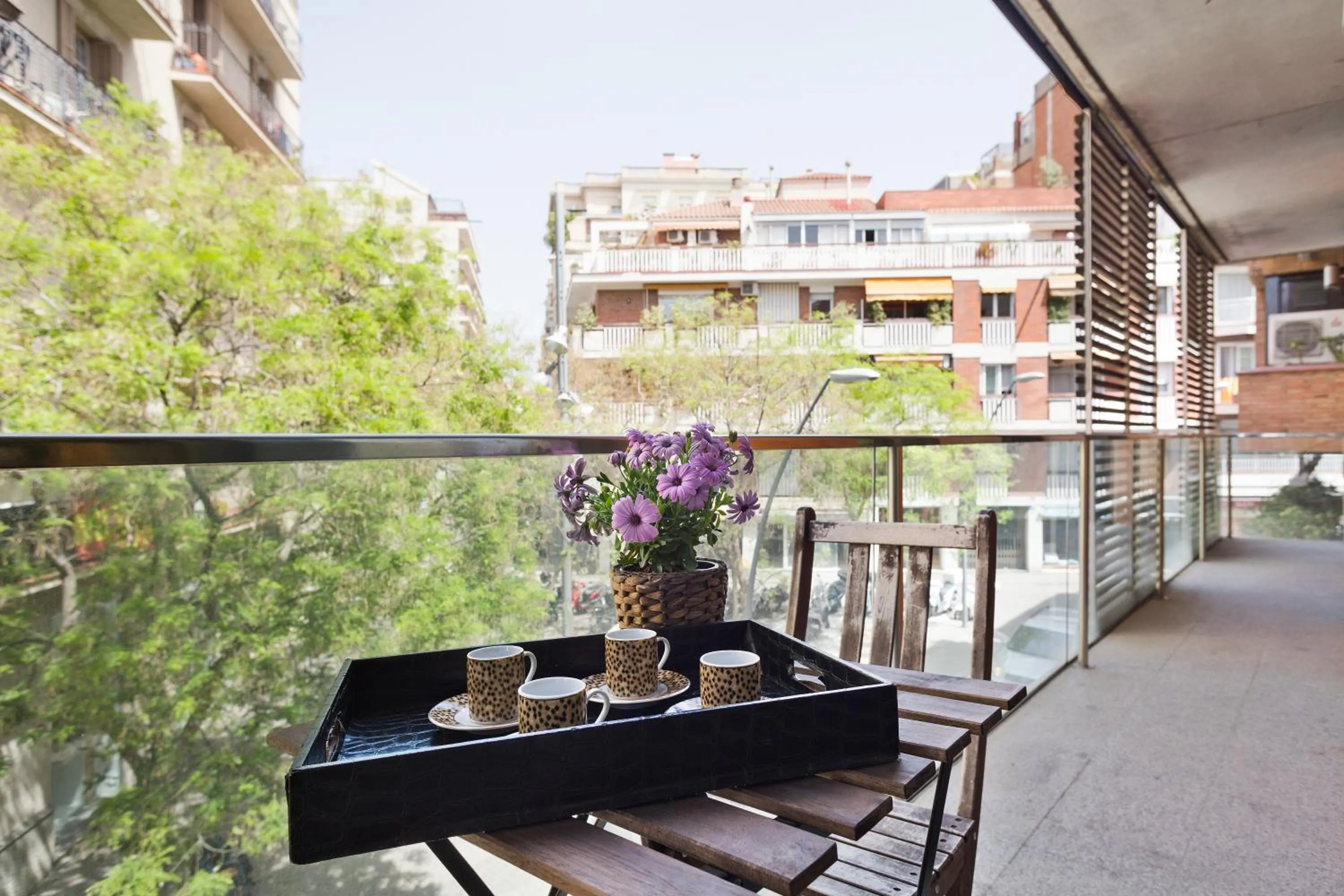 Balcony/Terrace in My Space Barcelona Executive Apartments Center