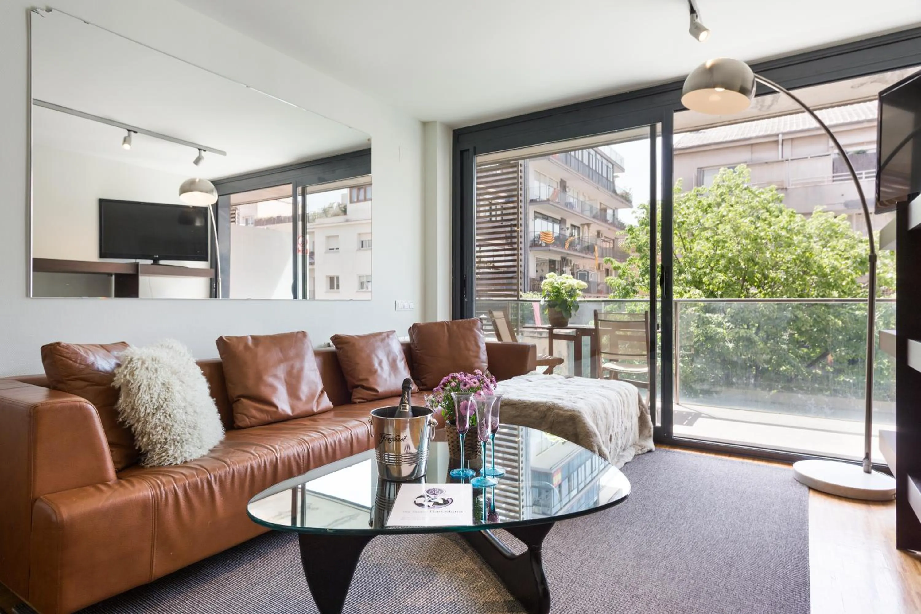 Balcony/Terrace in My Space Barcelona Executive Apartments Center