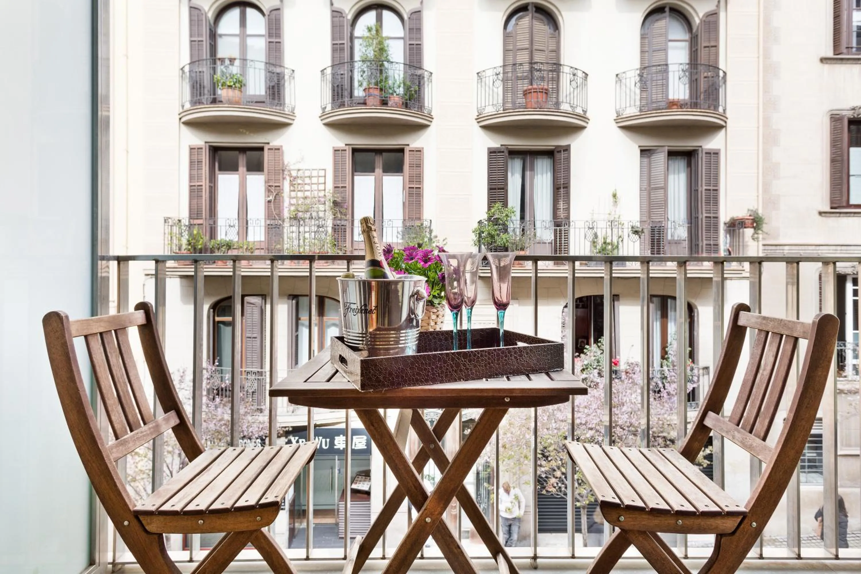 Balcony/Terrace in My Space Barcelona Executive Apartments Center