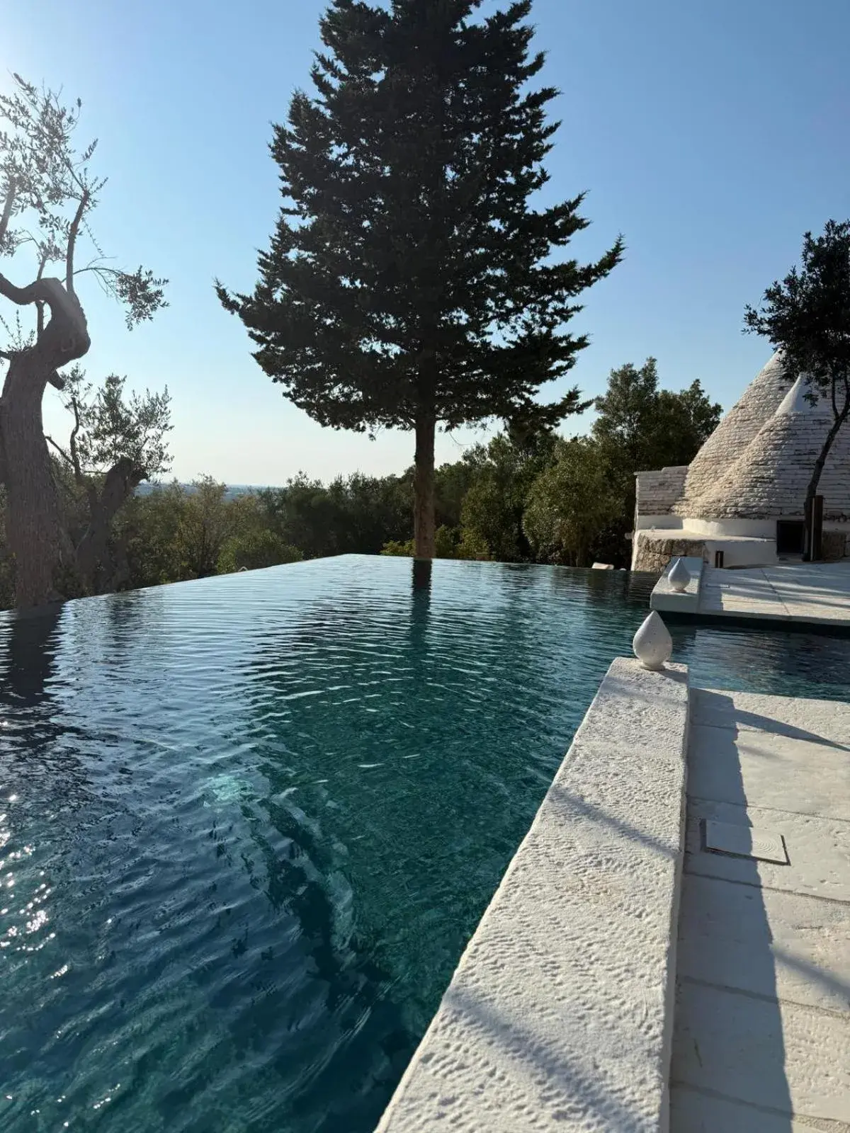 Pool view in Trulli Terra Magica Pool view in Trulli Terra Magica