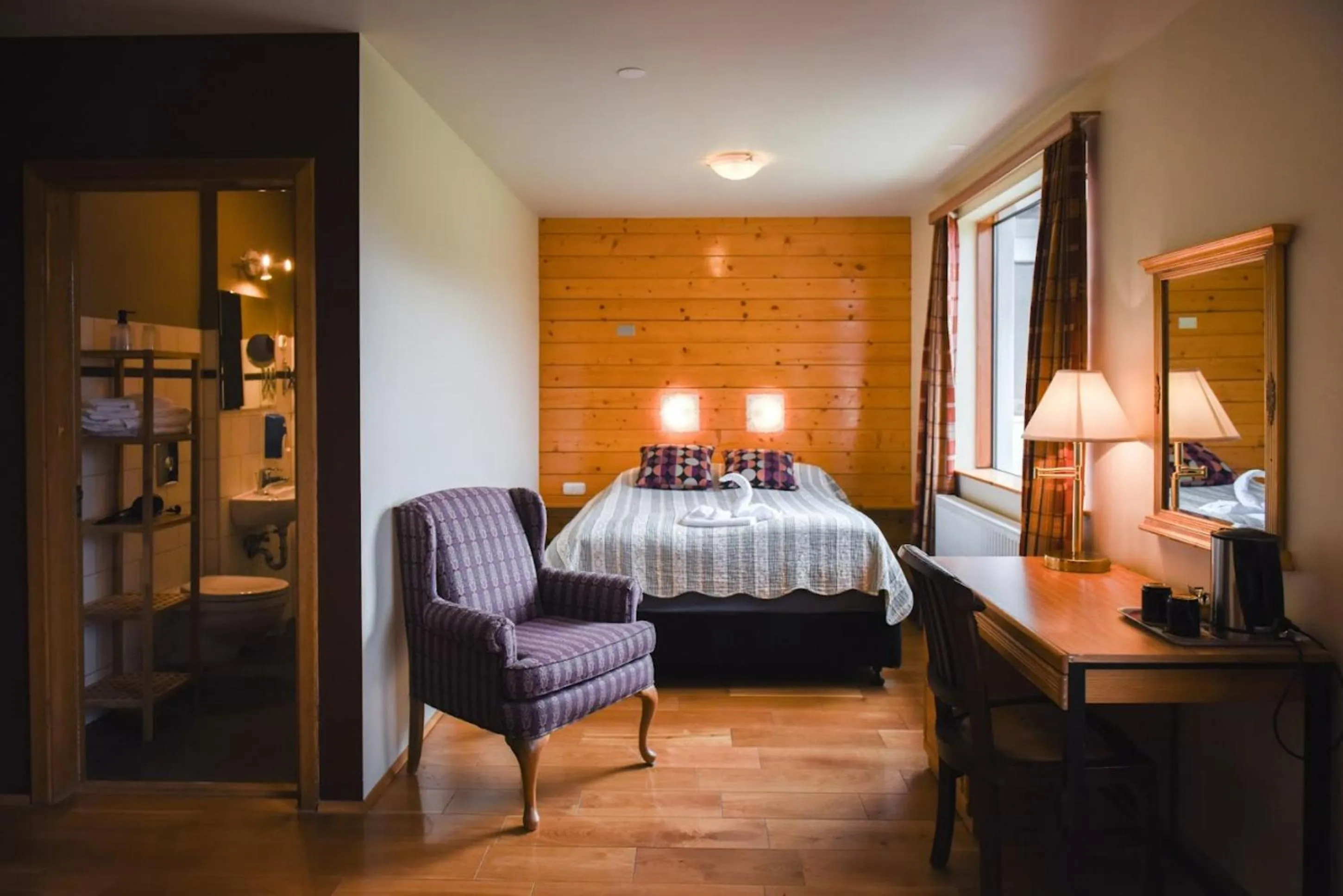Bedroom, Bed in Hotel Latrabjarg