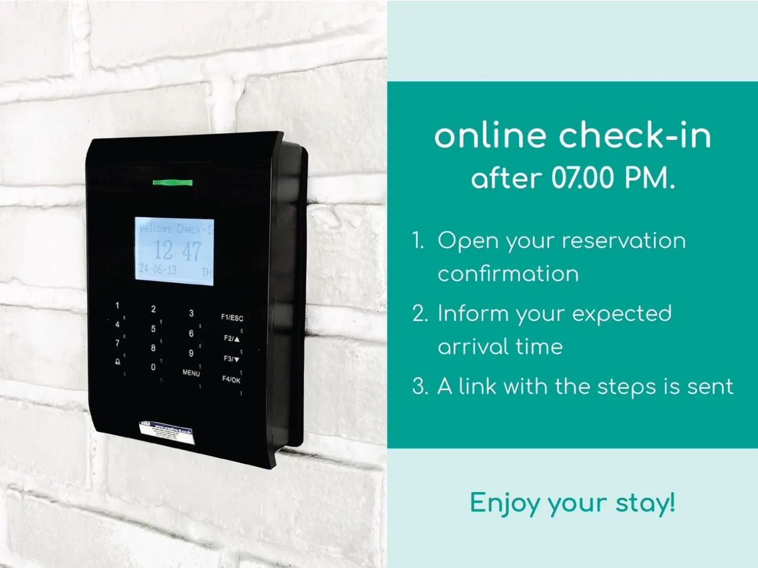 Text overlay in Simply Sleep Hostel