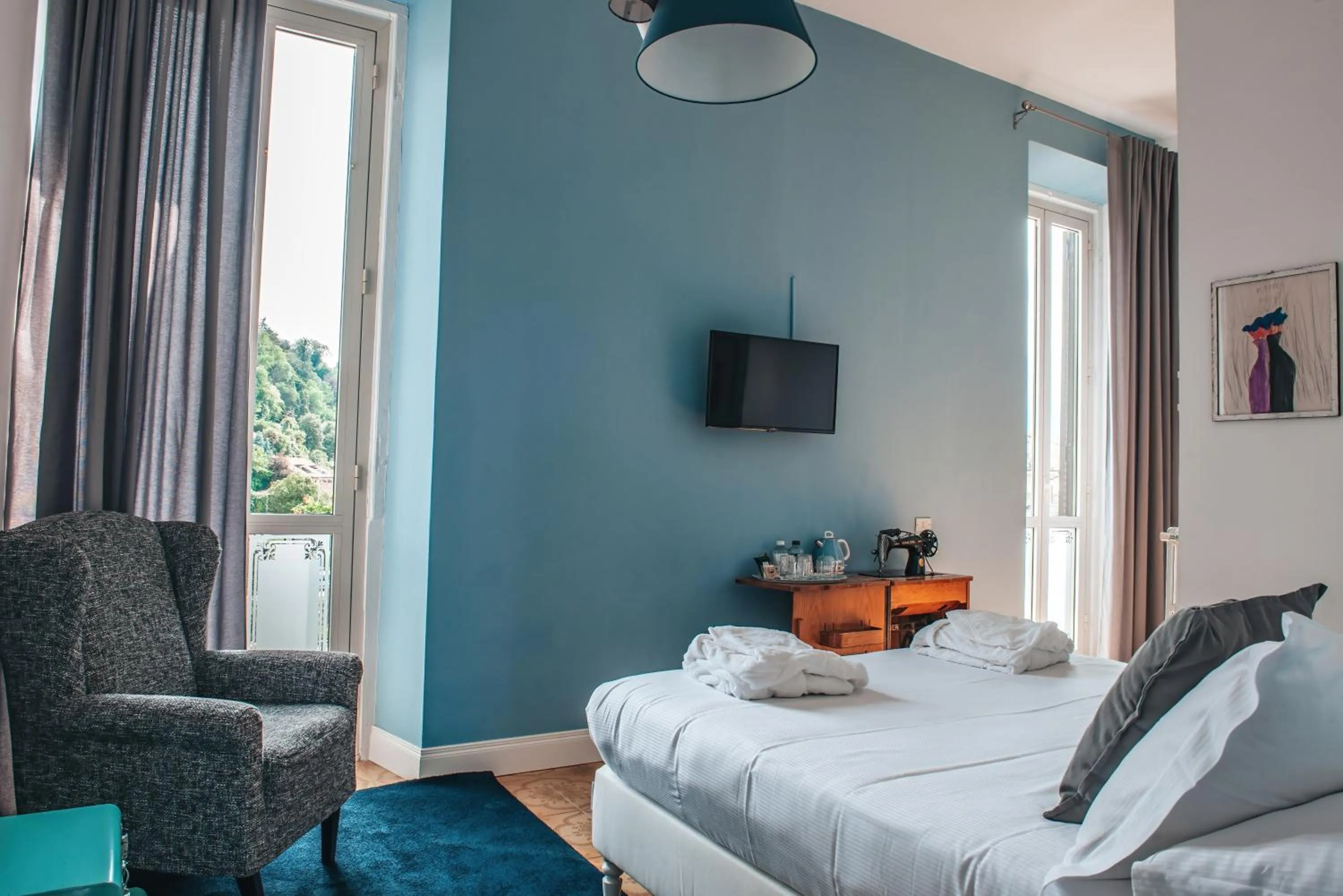 Coffee/tea facilities, Bed in Hotel Casa Camilla