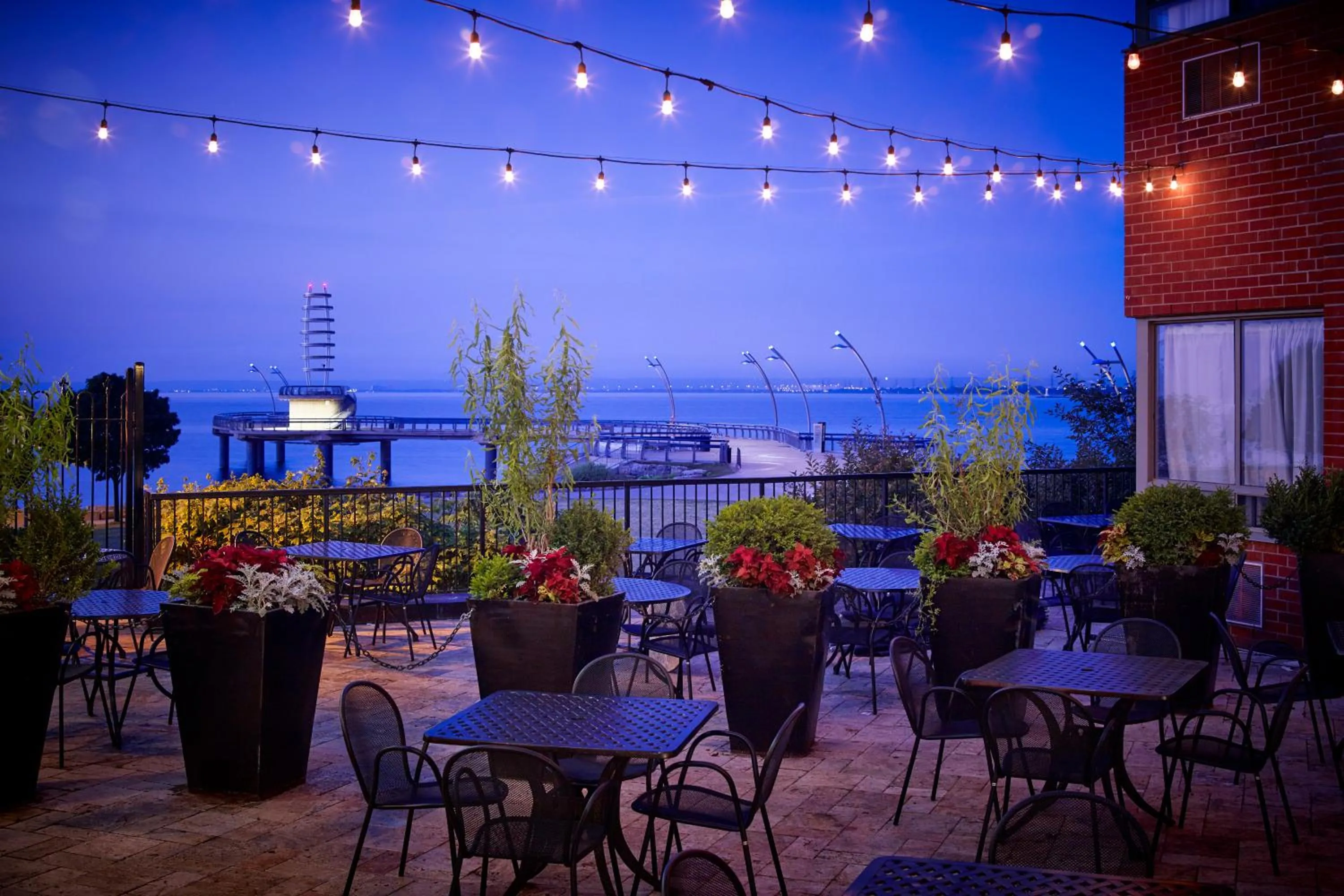 Patio in Waterfront Hotel Downtown Burlington