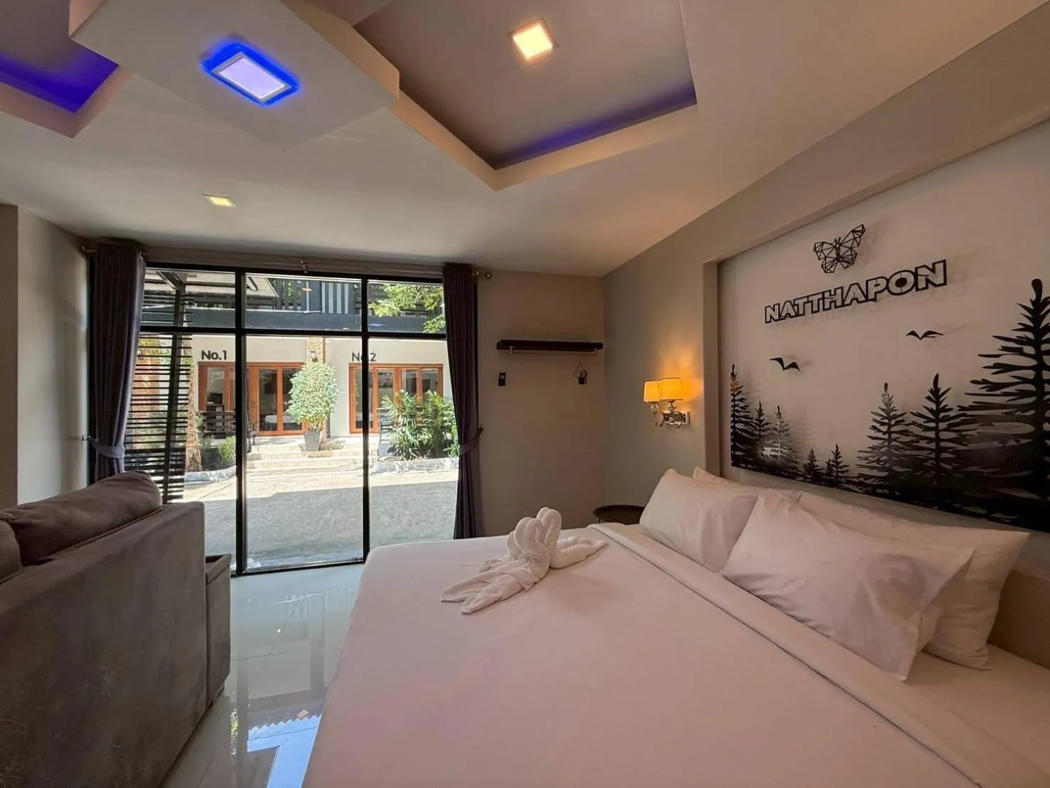 Bed in Natthapon Resort Kaeng Kachan