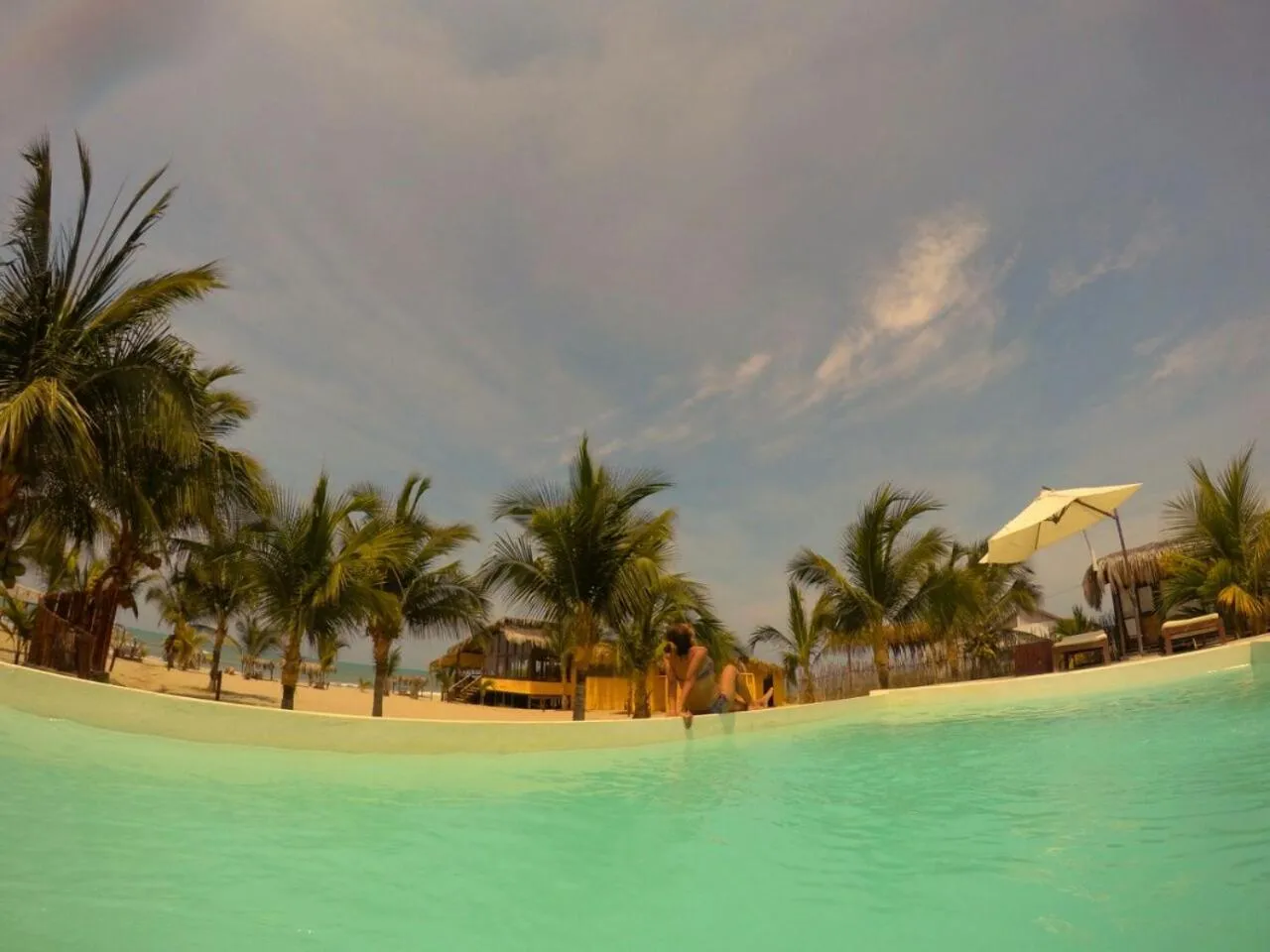 Pool view in Bamboo Lodge