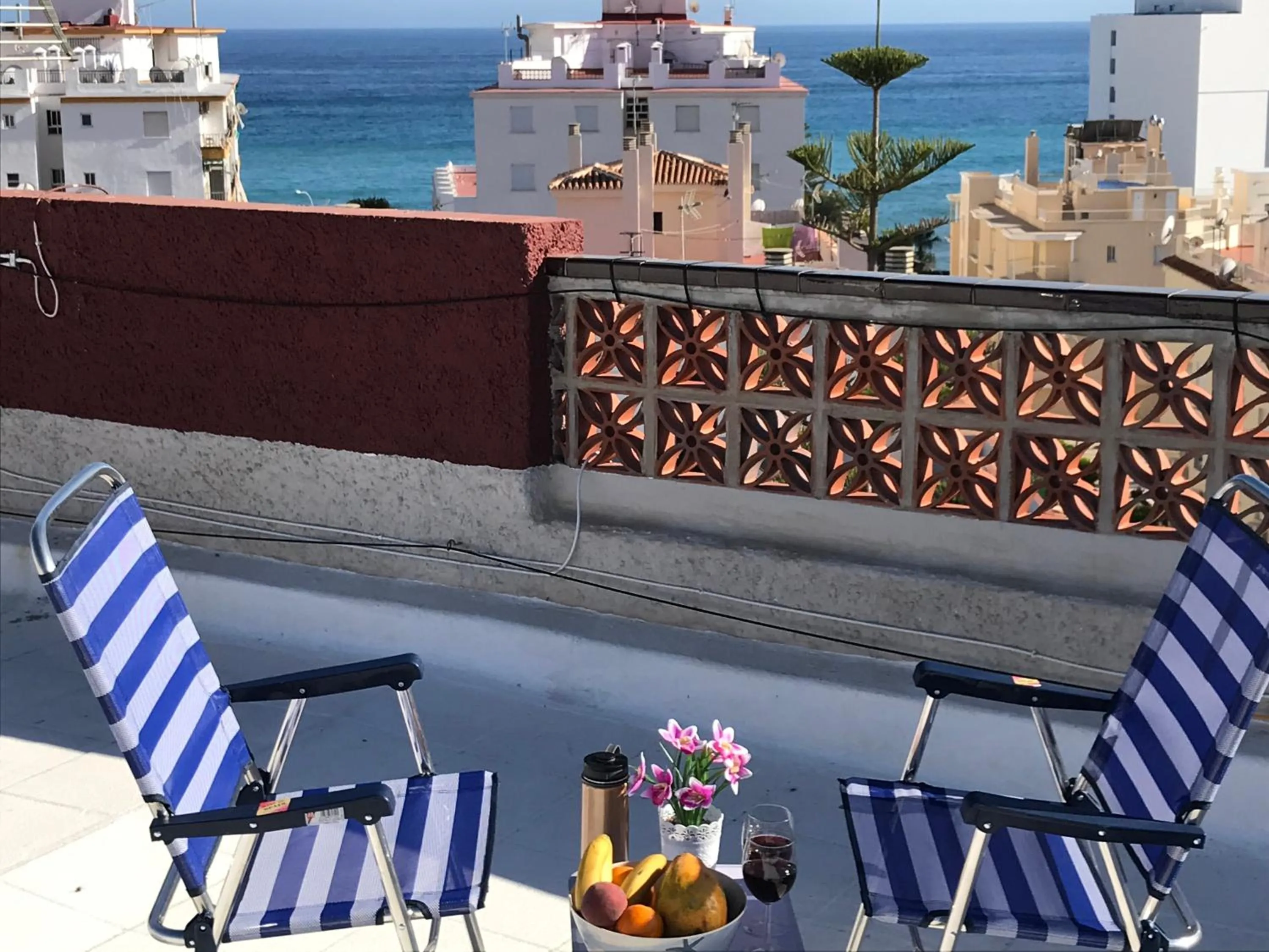 Balcony/Terrace in Mini Penthouse close to beach with nice seaviews