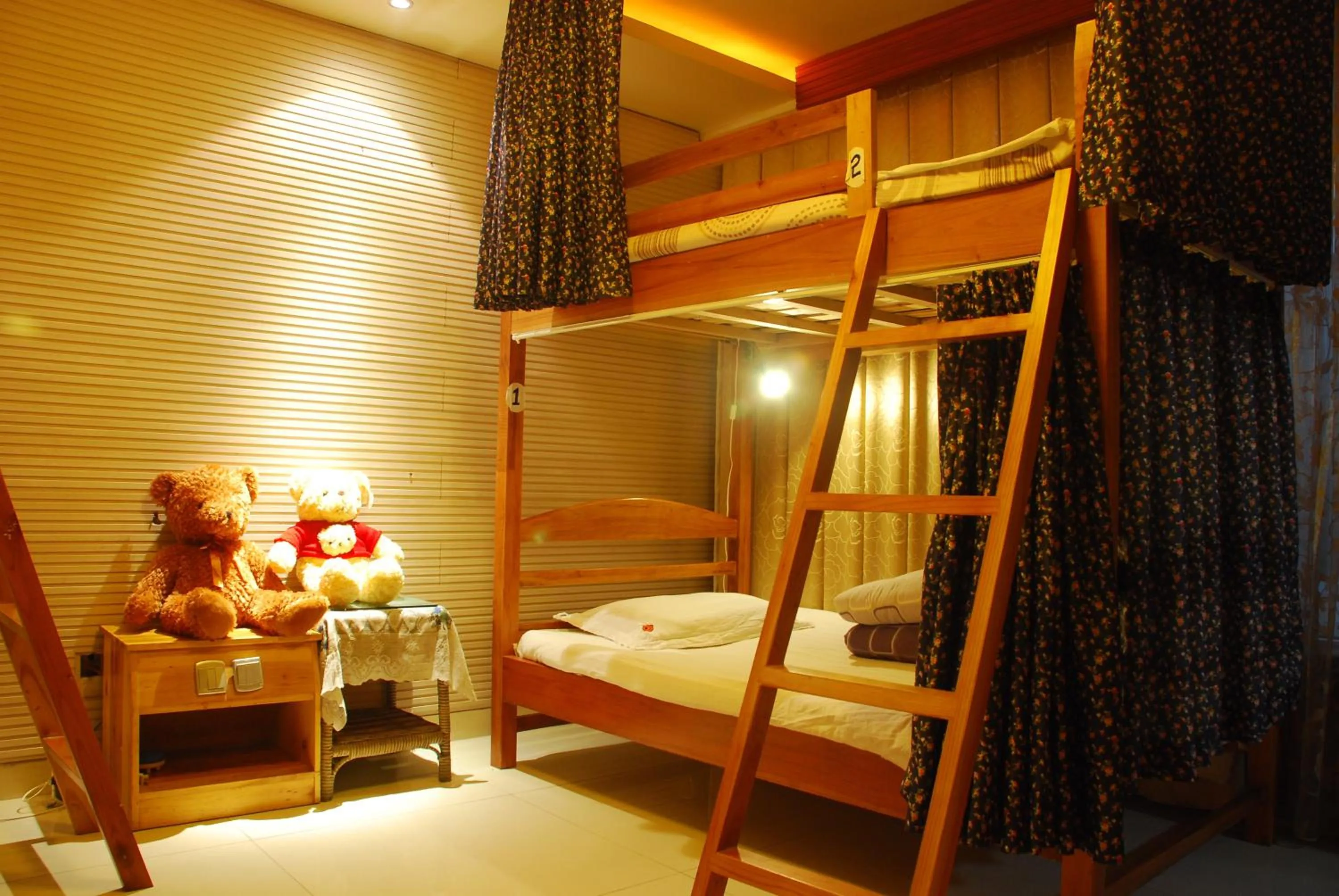 Bed in Mount Emei Teddy Bear Hotel玩具熊酒店