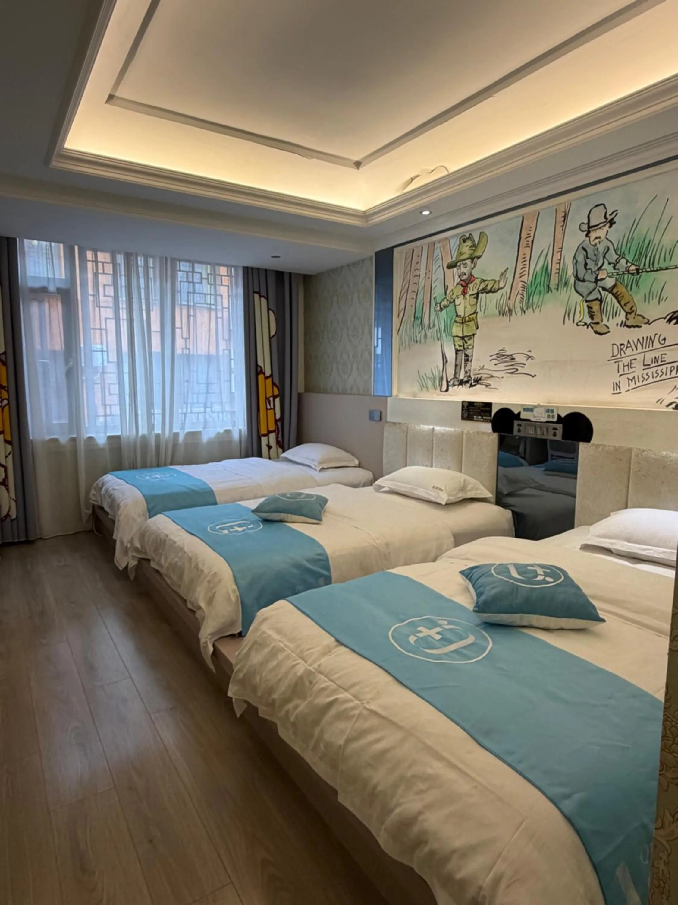Bed in Mount Emei Teddy Bear Hotel玩具熊酒店