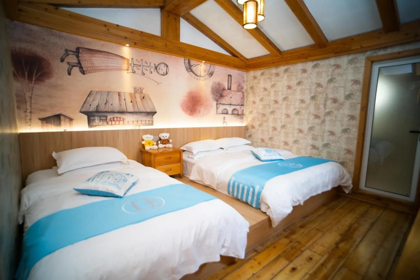 Bed in Mount Emei Teddy Bear Hotel玩具熊酒店