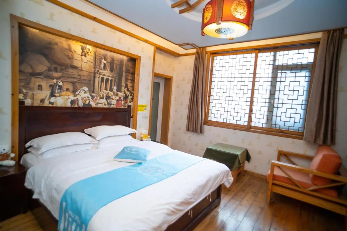 Bed in Mount Emei Teddy Bear Hotel玩具熊酒店