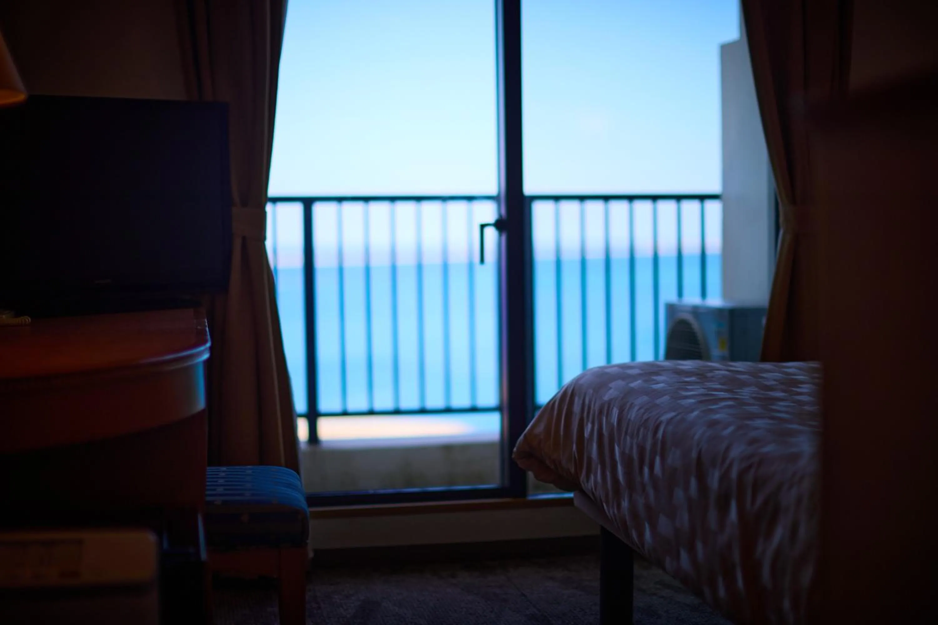 View (from property/room), Bed in Naha Beach Side Hotel
