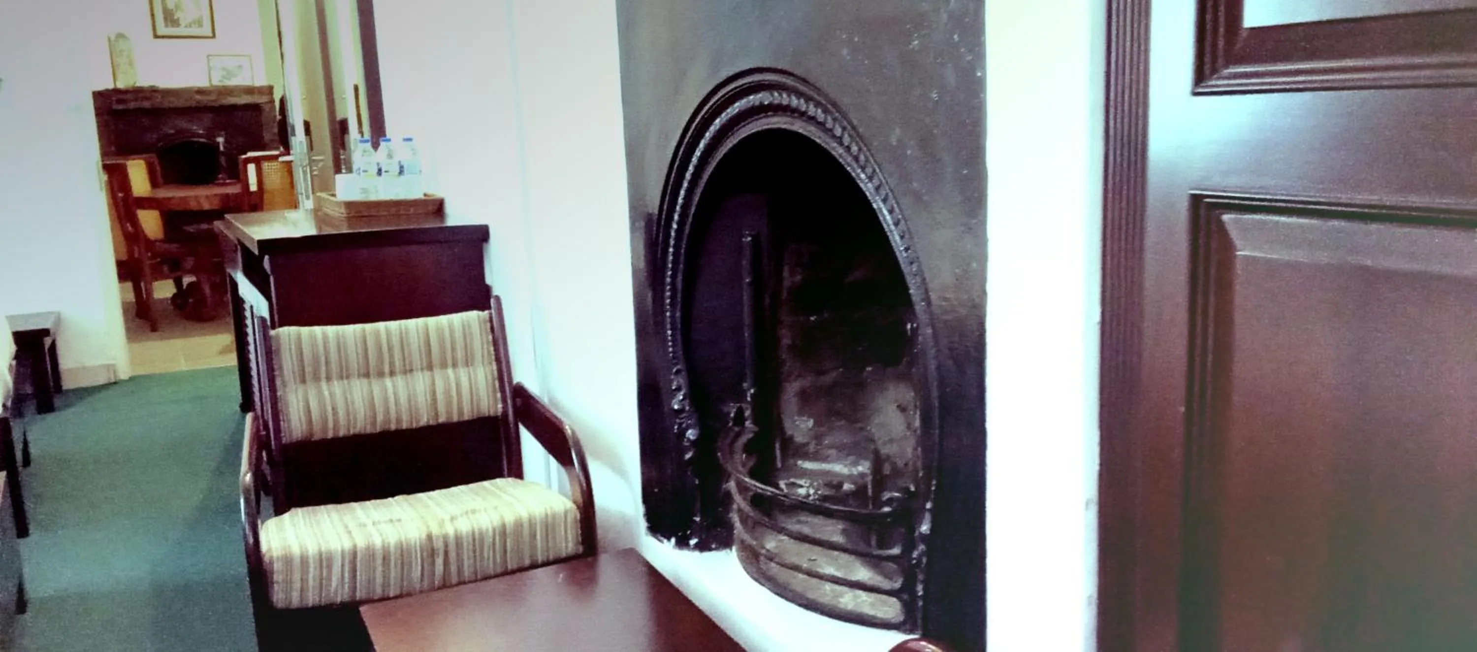 fireplace in The Rock Hotel