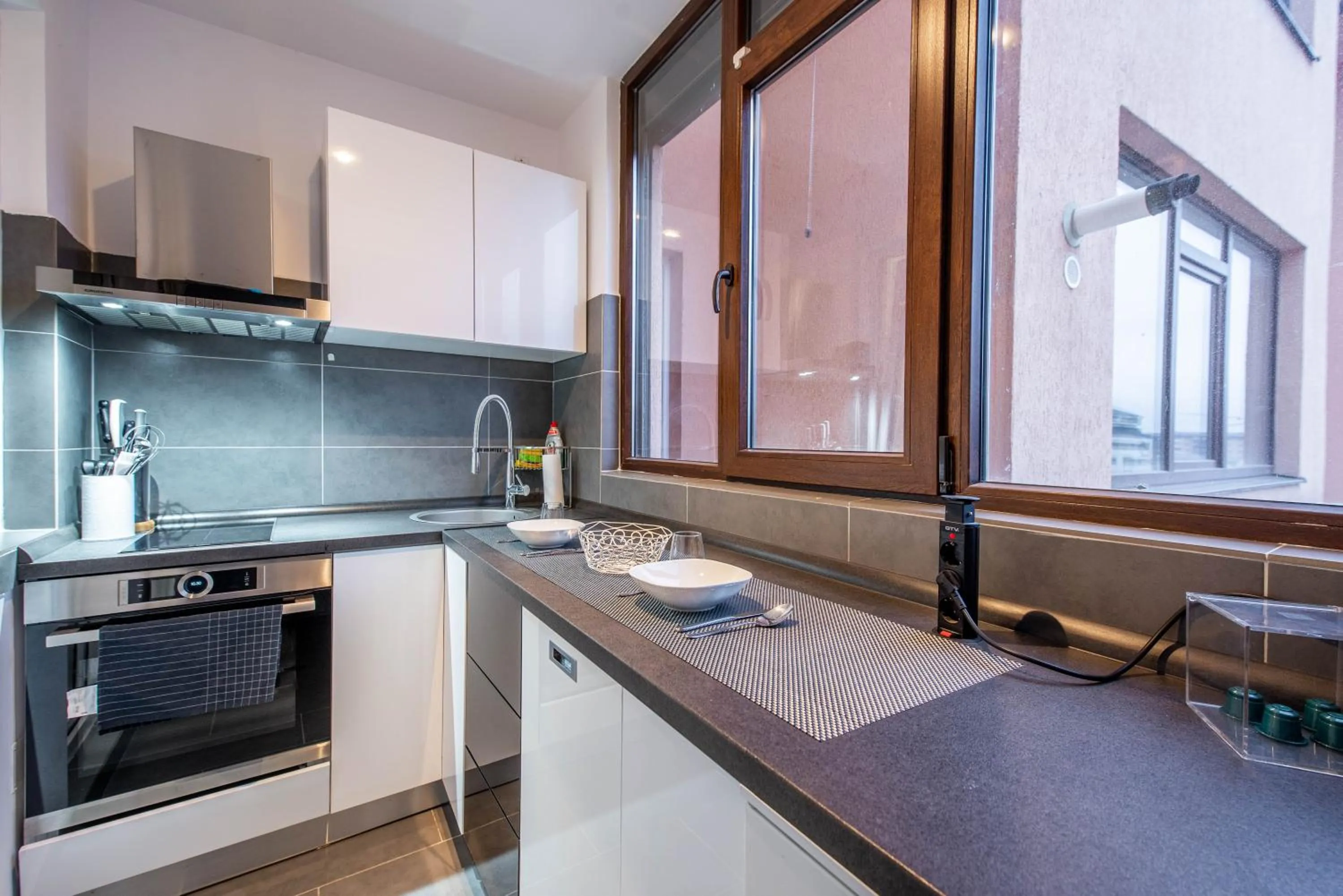 Kitchen or kitchenette in Studio Residence Militari M2