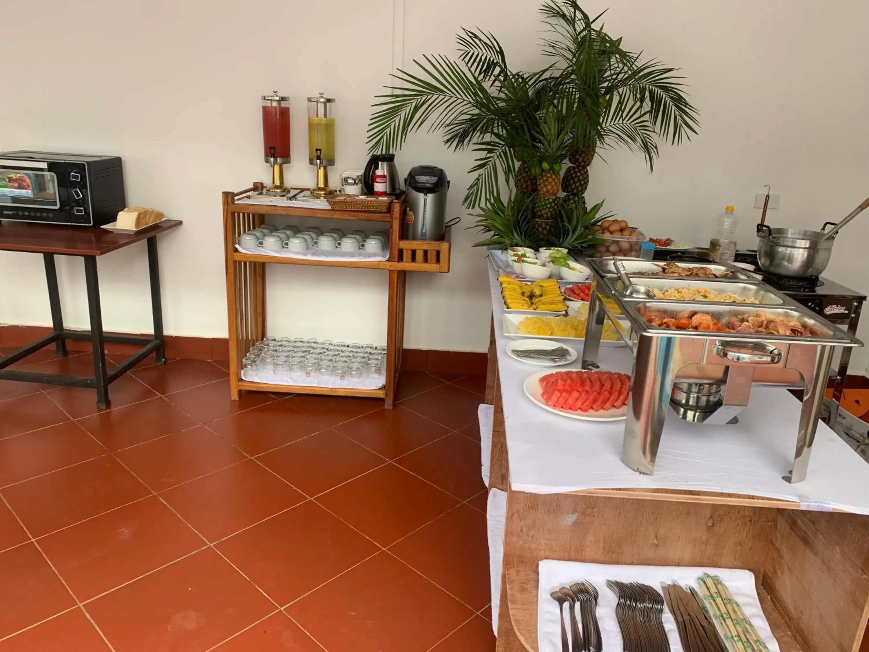 Buffet breakfast in Jasmine Vangvieng Hotel Buffet breakfast in Jasmine Vangvieng Hotel