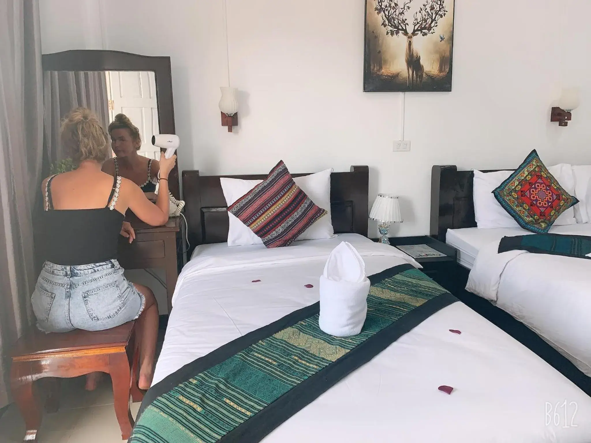 Bed in Jasmine Vangvieng Hotel Bed in Jasmine Vangvieng Hotel