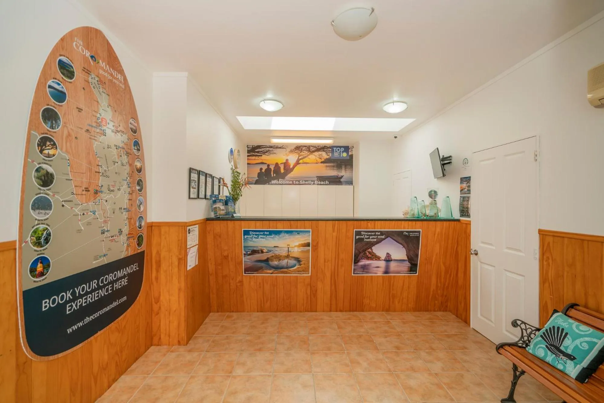 Lobby or reception in Coromandel Shelly Beach TOP 10 Holiday Park