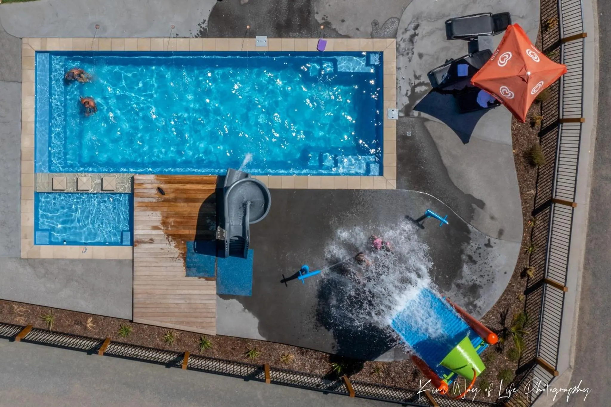 Pool view in Coromandel Shelly Beach TOP 10 Holiday Park