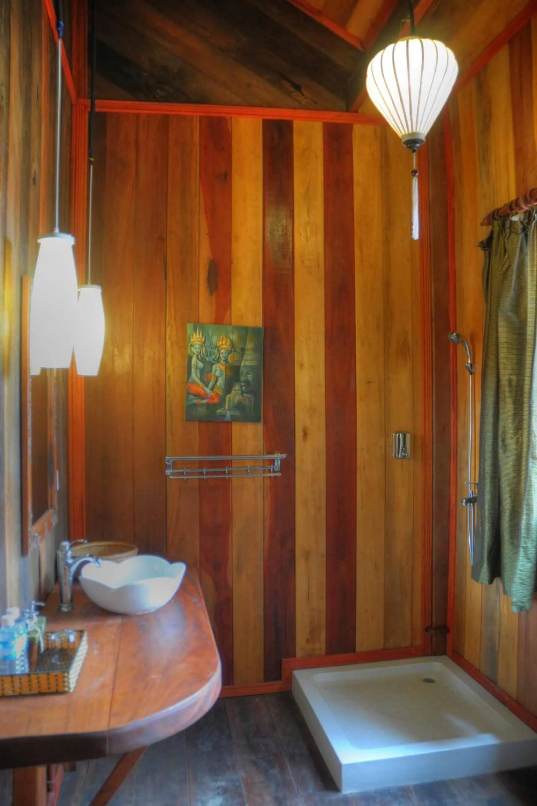 Bathroom, Bed in Soriyabori Resort