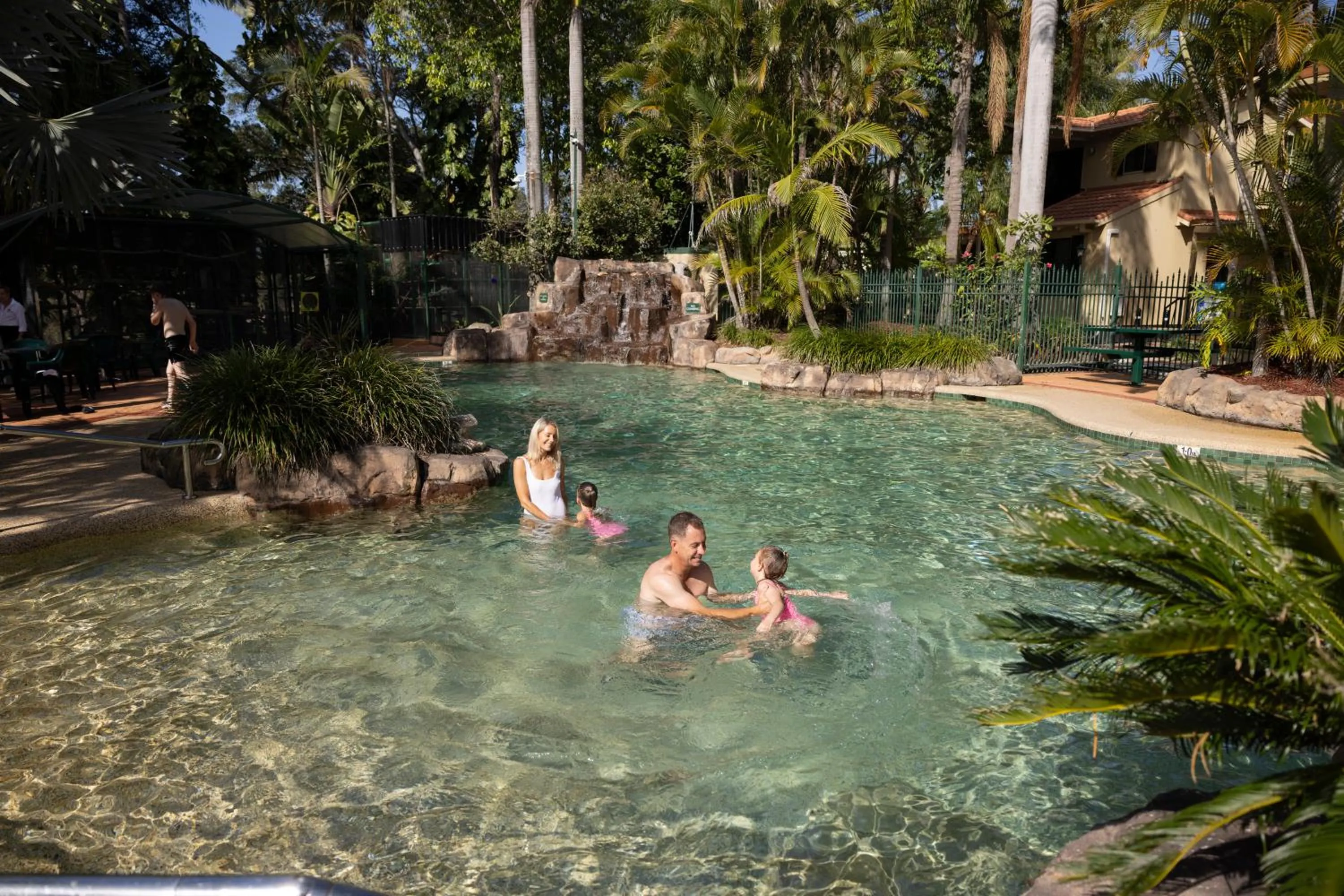 Pool view in Ashmore Palms Holiday Village