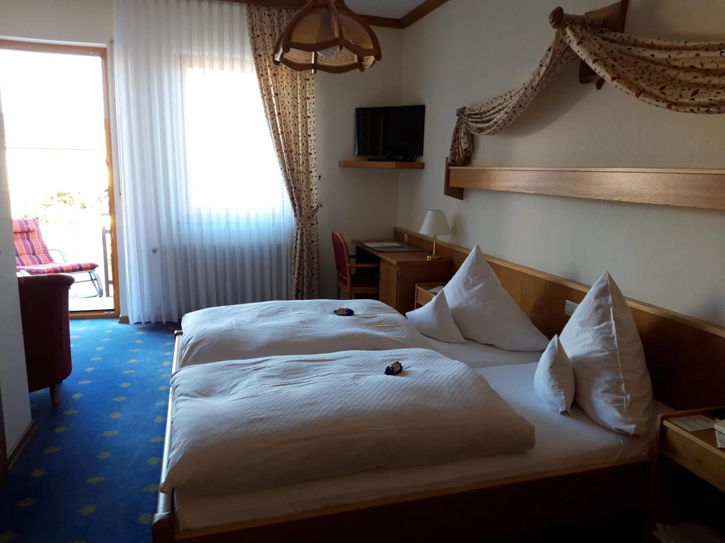 Decorative detail, Bed in Bengel's Hotel zur Krone