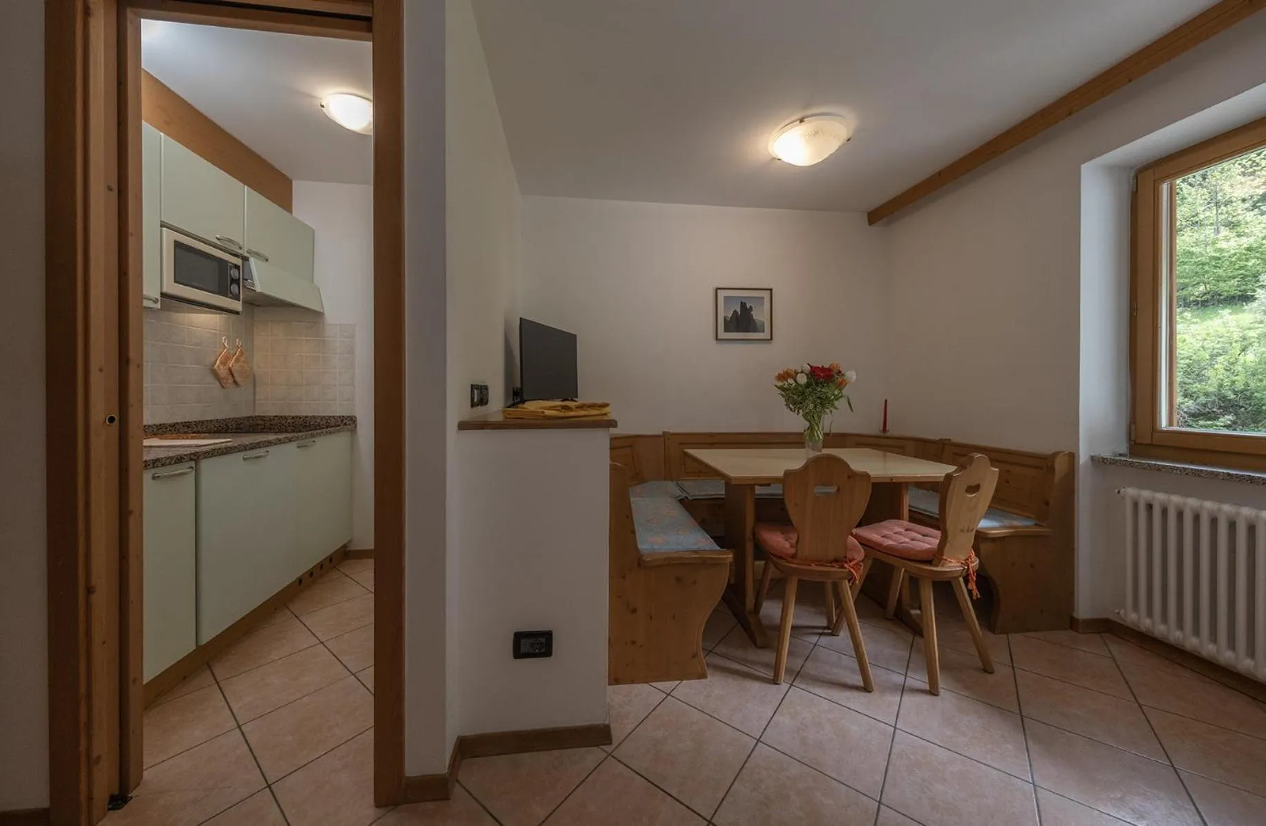 Kitchen or kitchenette in Residence Kristall- Fiemme Holidays