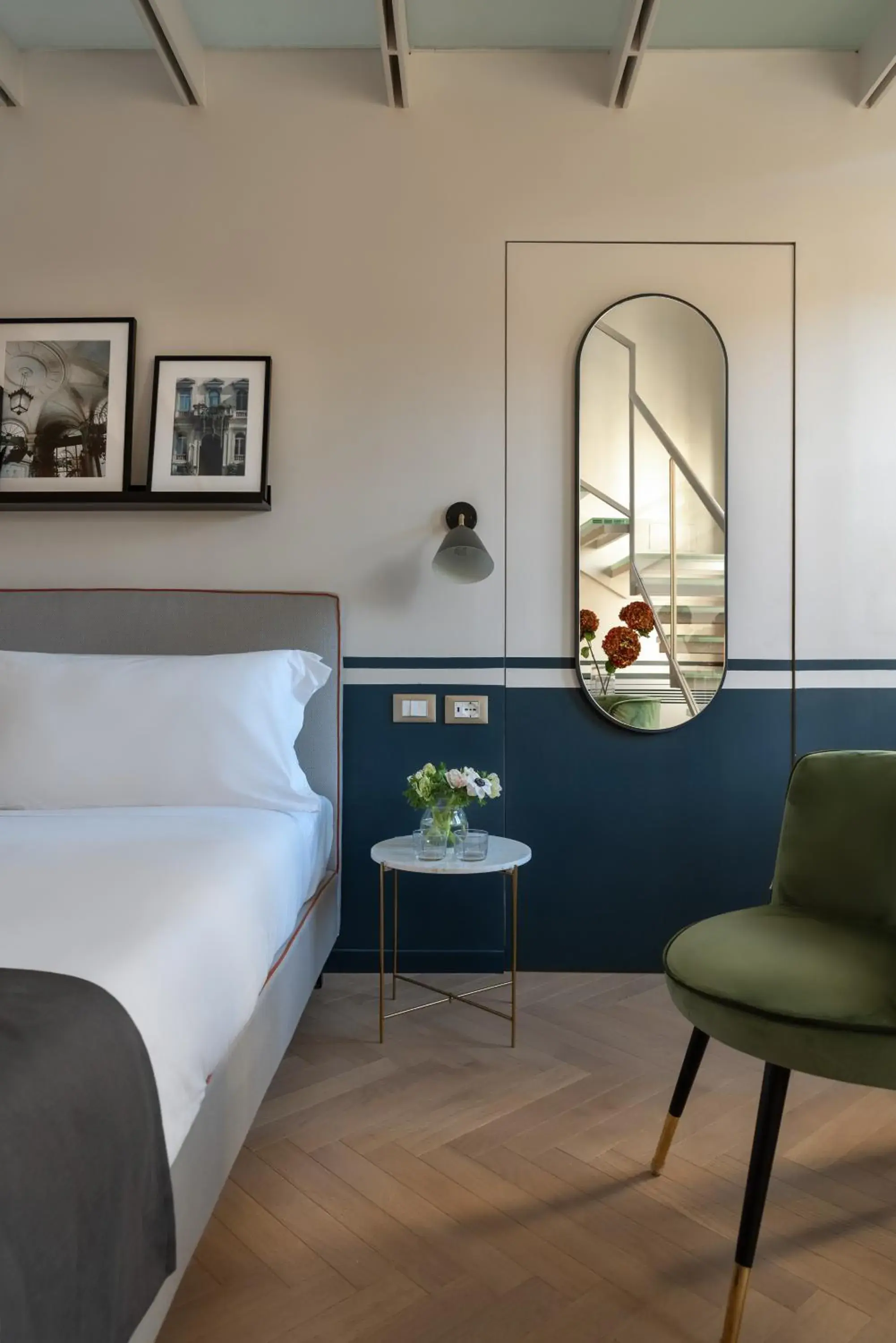 Bedroom, Bed in Velvet Grey Boutique Hotel Bedroom, Bed in Velvet Grey Boutique Hotel